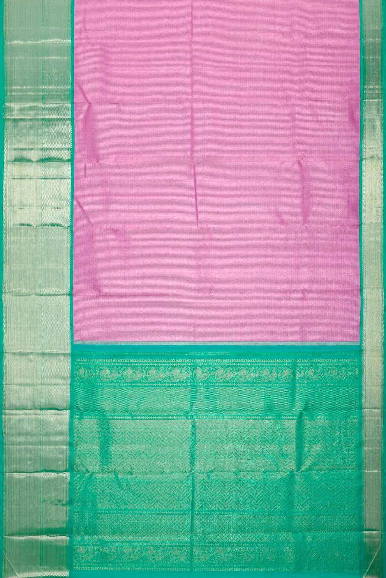 Lavender Dual Tone Kanchipuram Silk Saree - Image 4