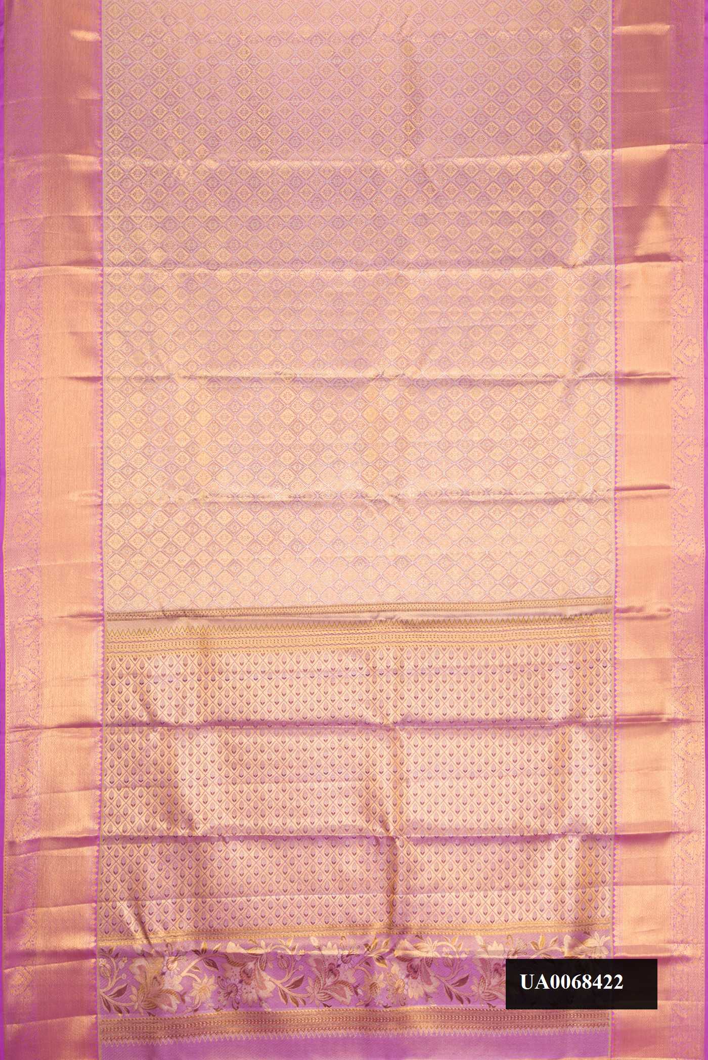 Lavender Dual Tone Kanchipuram Tissue Silk Saree
