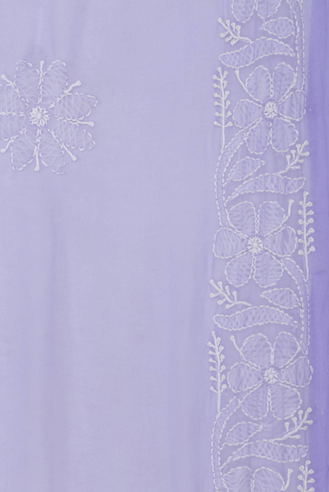 Lavender Dual Tone Mysore Georgette Saree - Image 2