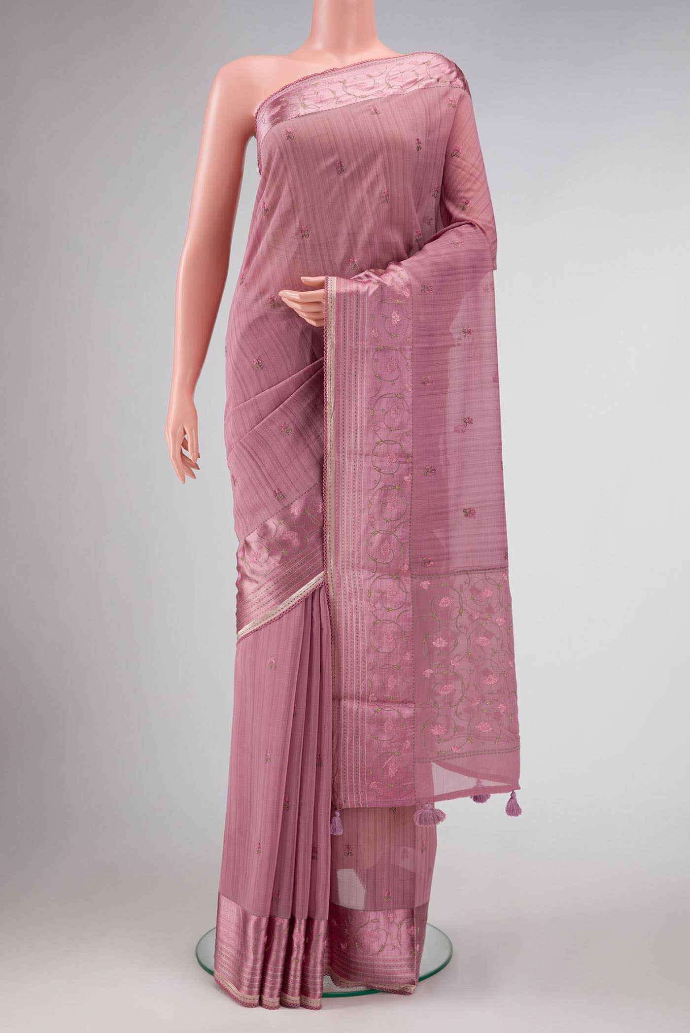 Mauve Mysore Georgette Saree