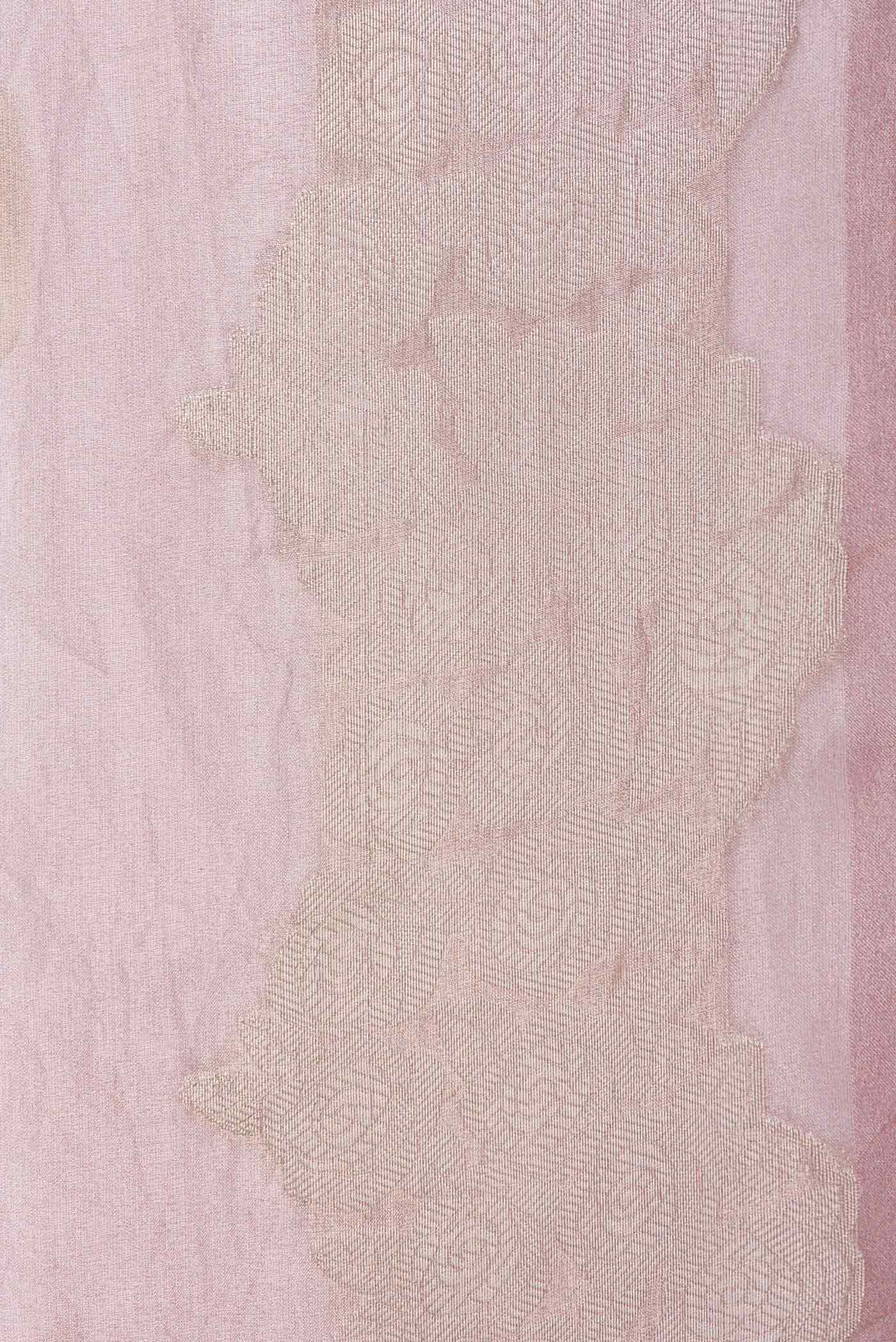 Lavender Dual Tone Organza Silk Saree - Image 3