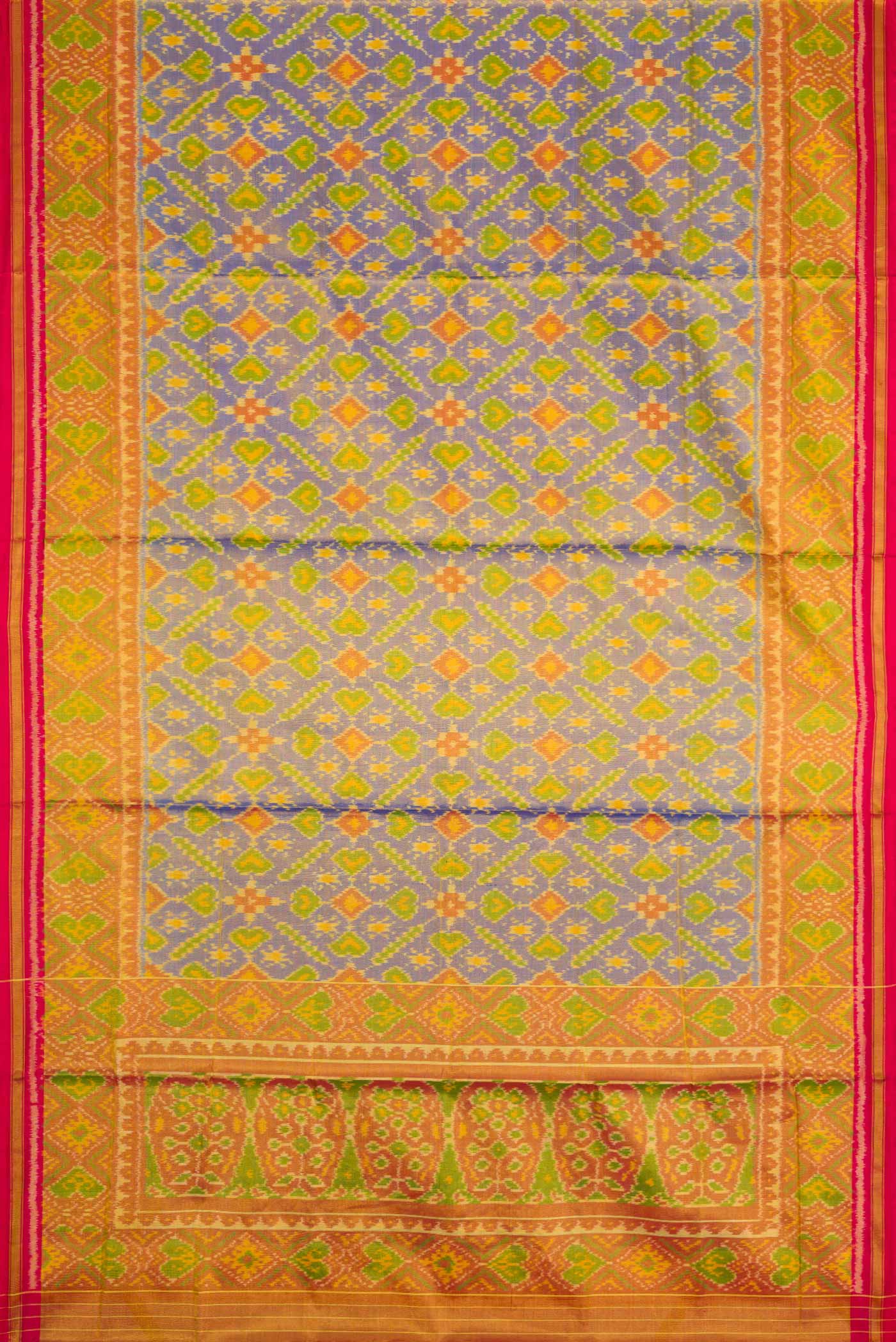Lavender Dual Tone Rajkot Patola Silk Saree - Image 6