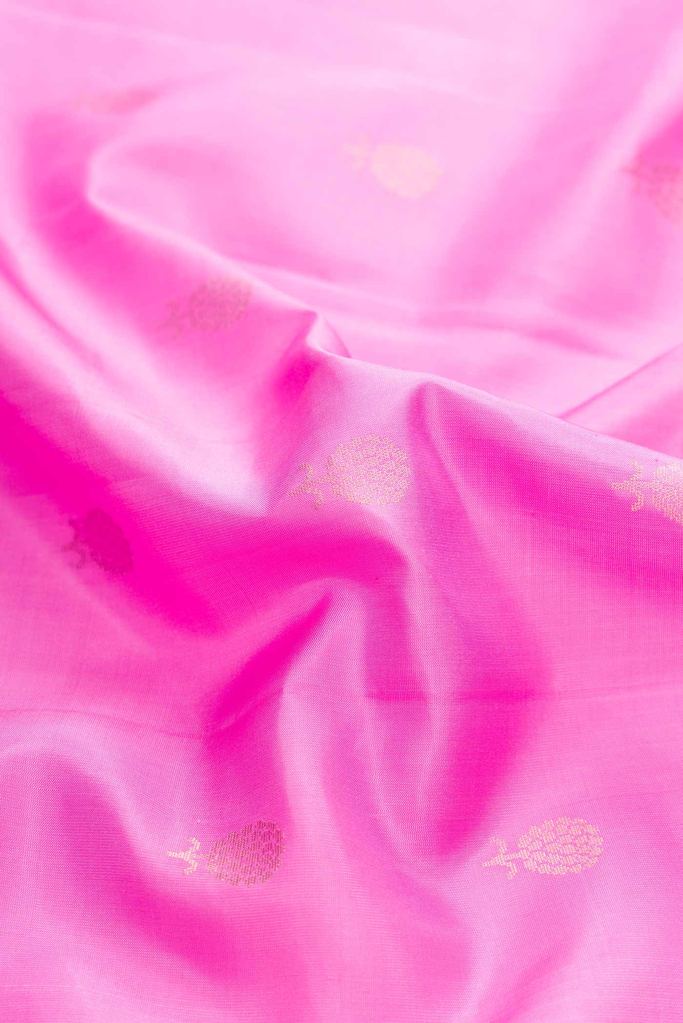 Rose pink Soft Silk Saree - Image 2