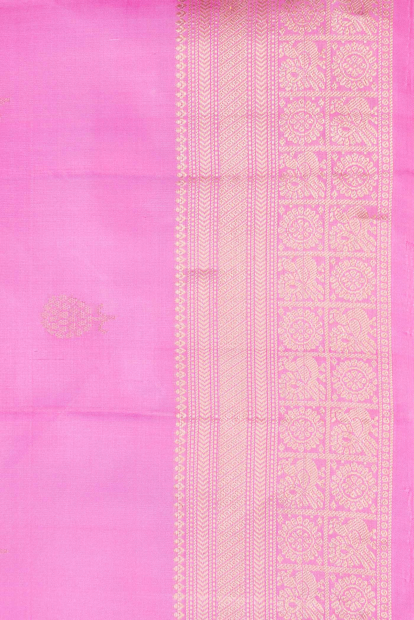 Rose pink Soft Silk Saree - Image 3