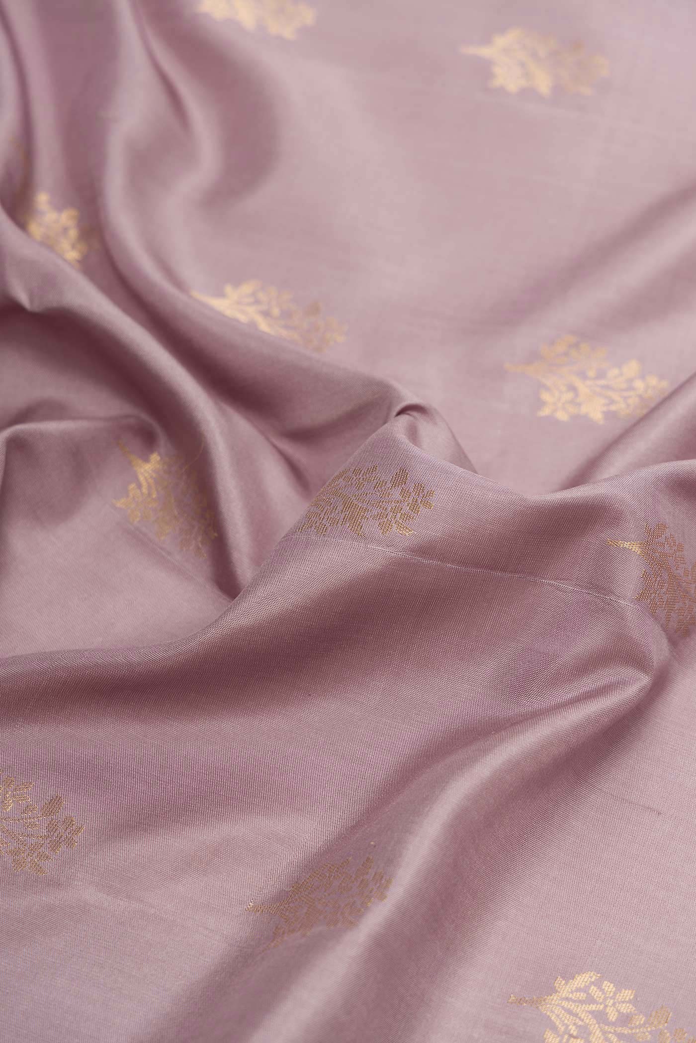 Lavender Dual Tone Soft Silk Saree - Image 2