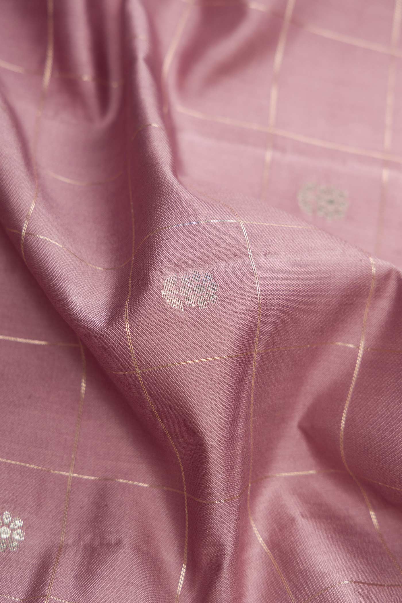 Lavender Banarasi Raw Silk Saree - Image 2