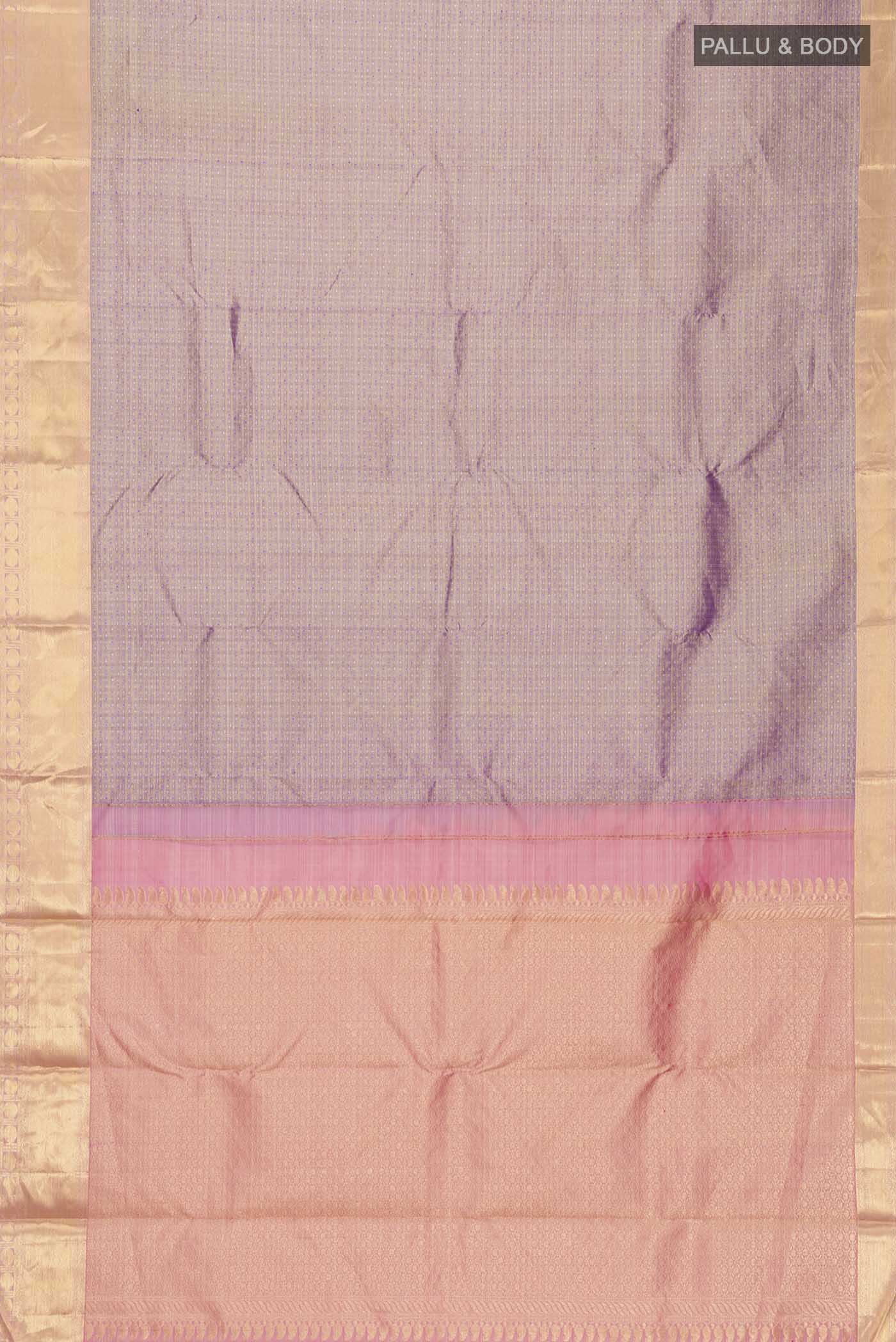 Lavender Kanjivaram Silk Saree - Image 6
