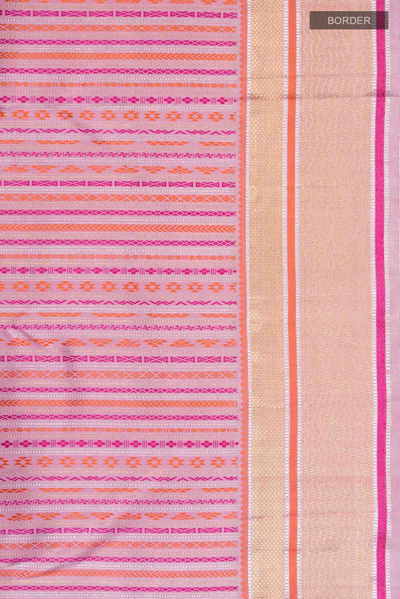 Lavender Kanchipuram Silk Saree - Image 3