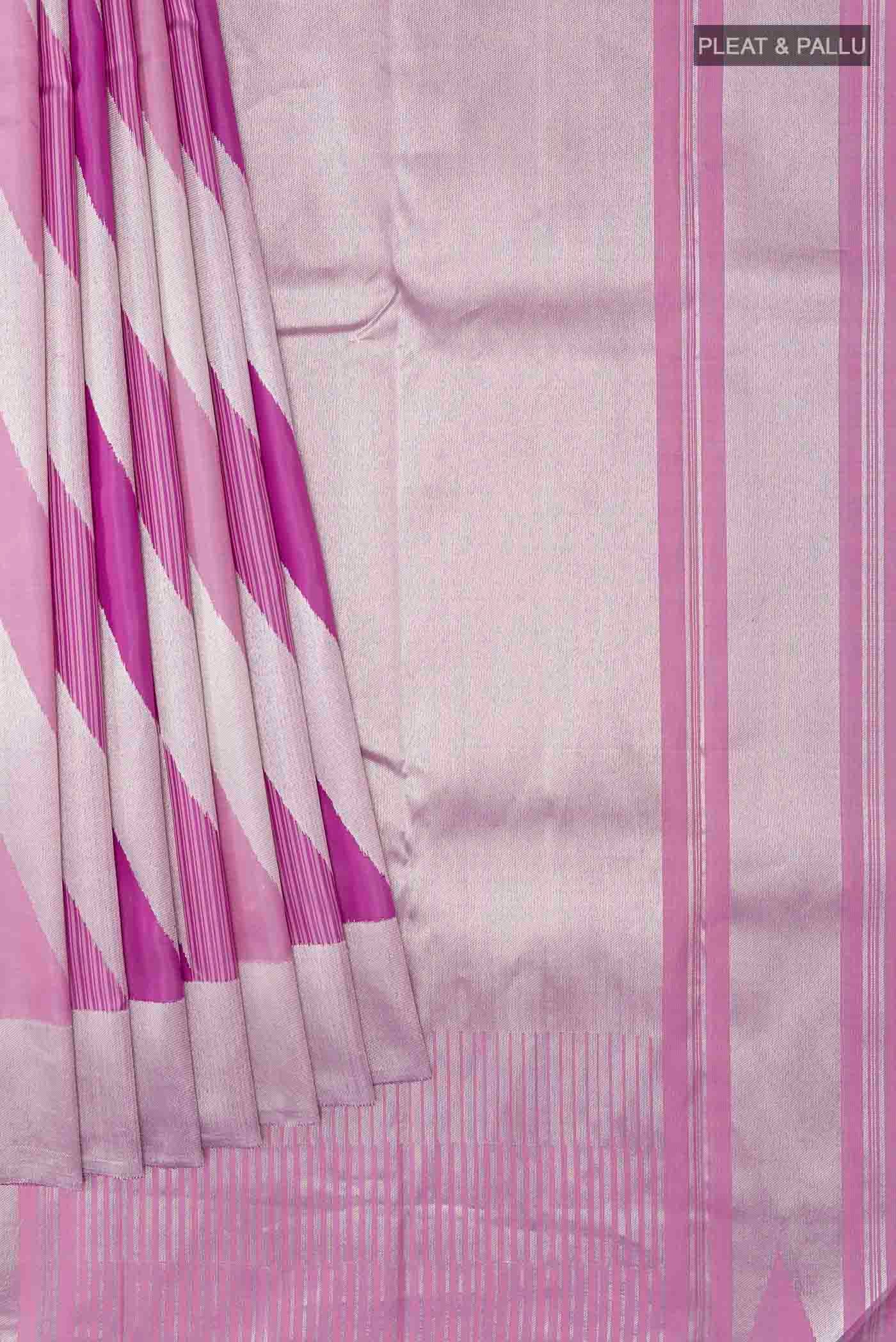 Lavender Kanchipuram Silk Saree - Image 4