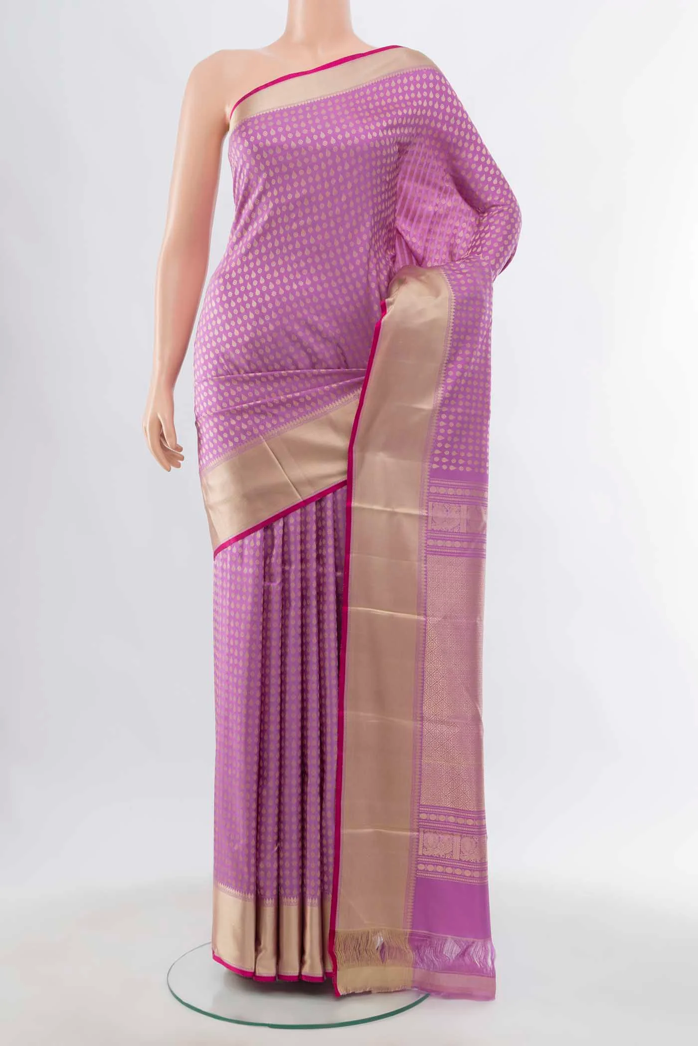 Lavender Kanchipuram Silk Saree
