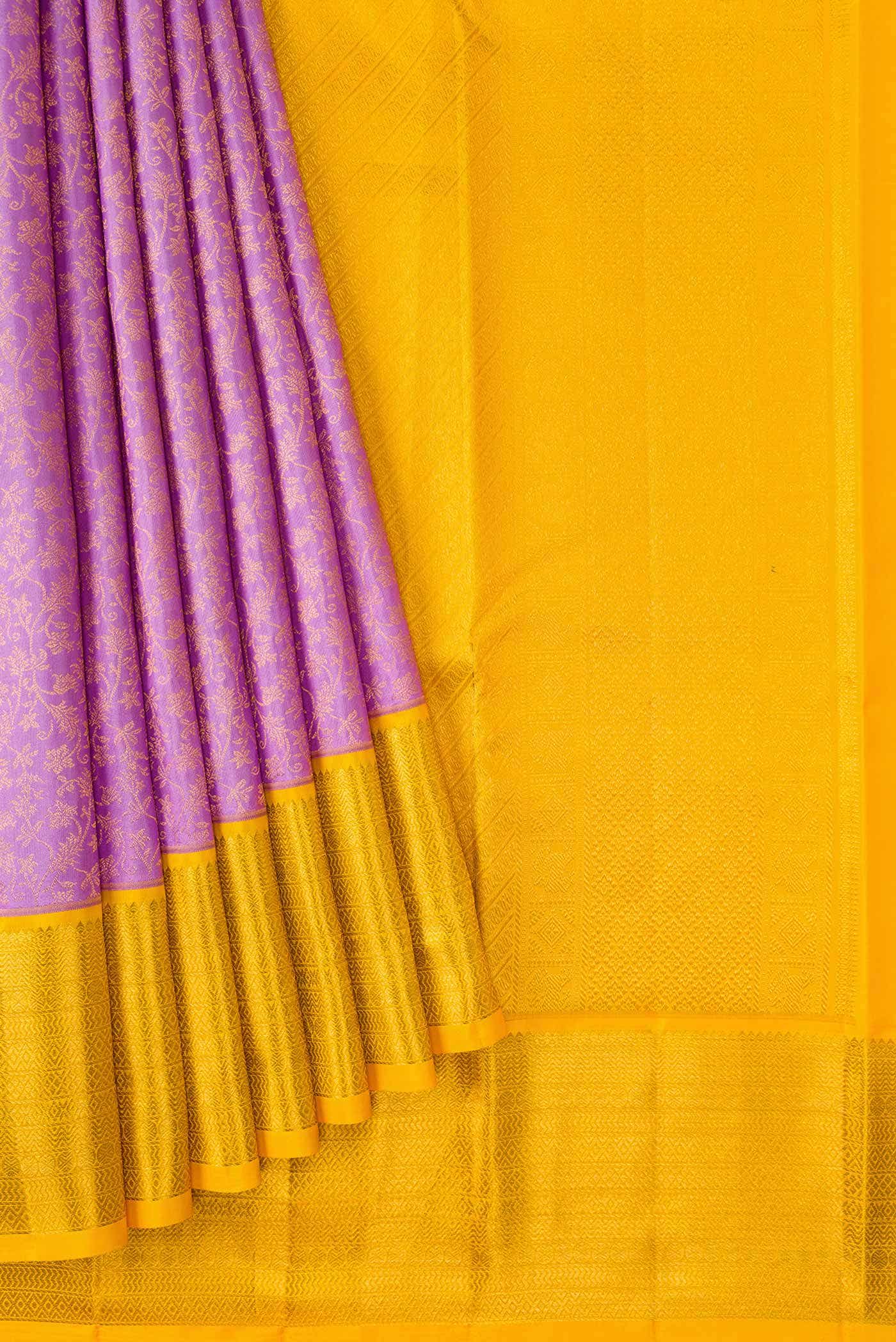 Lavender Kanchipuram Silk Saree - Image 2