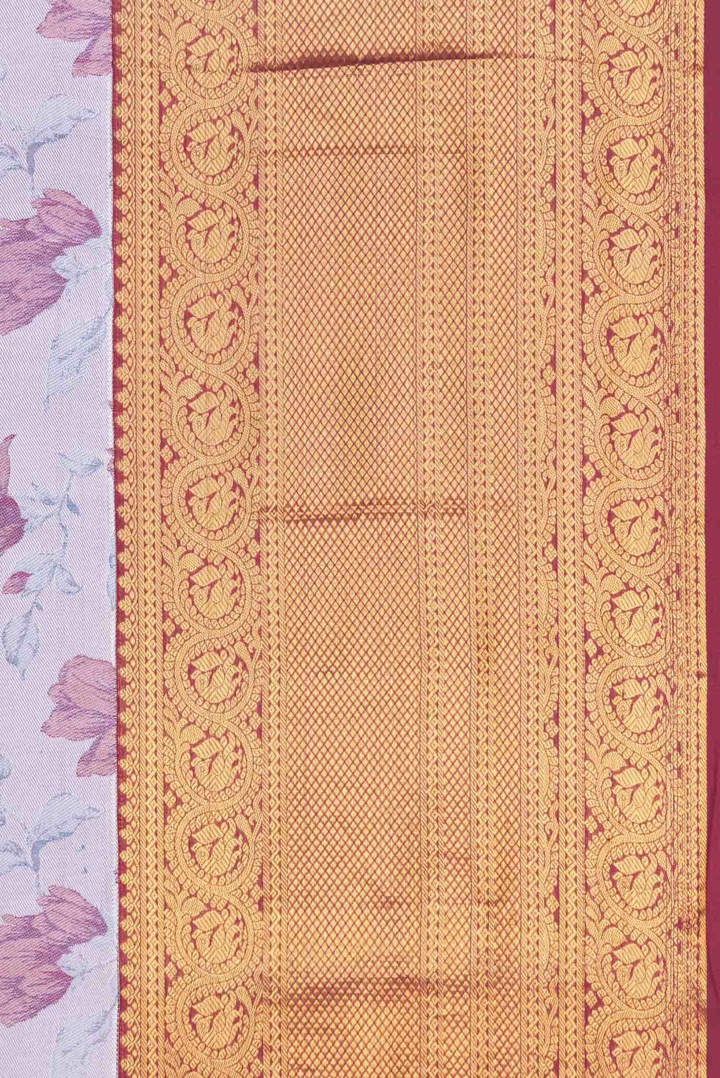 Lavender Kanjivaram Silk Saree - Image 5