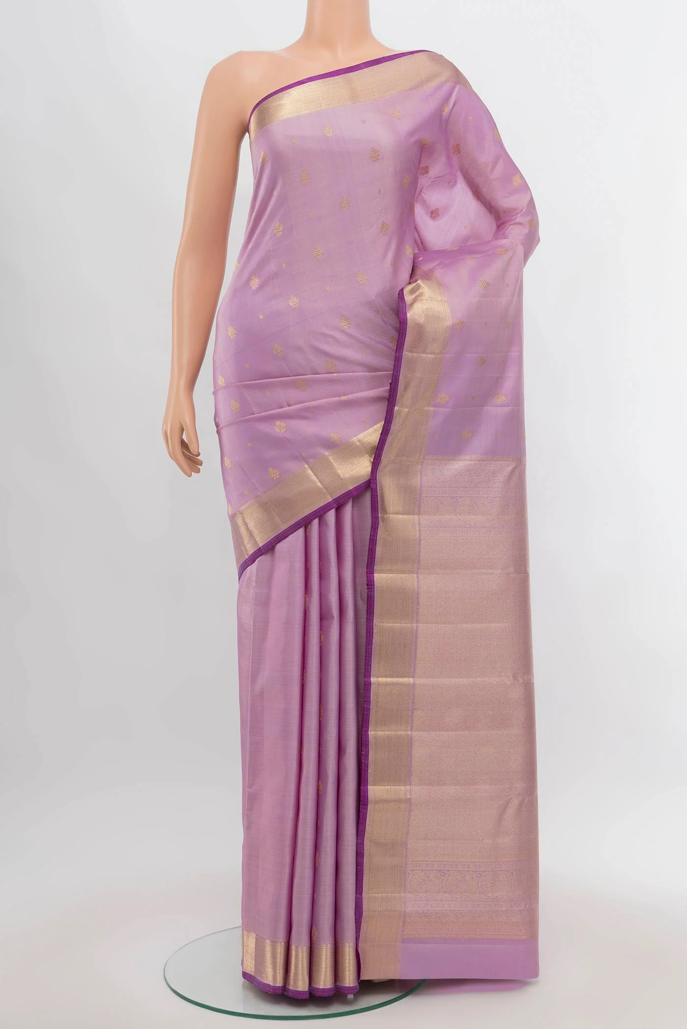 Lavender Kanjivaram Silk Saree
