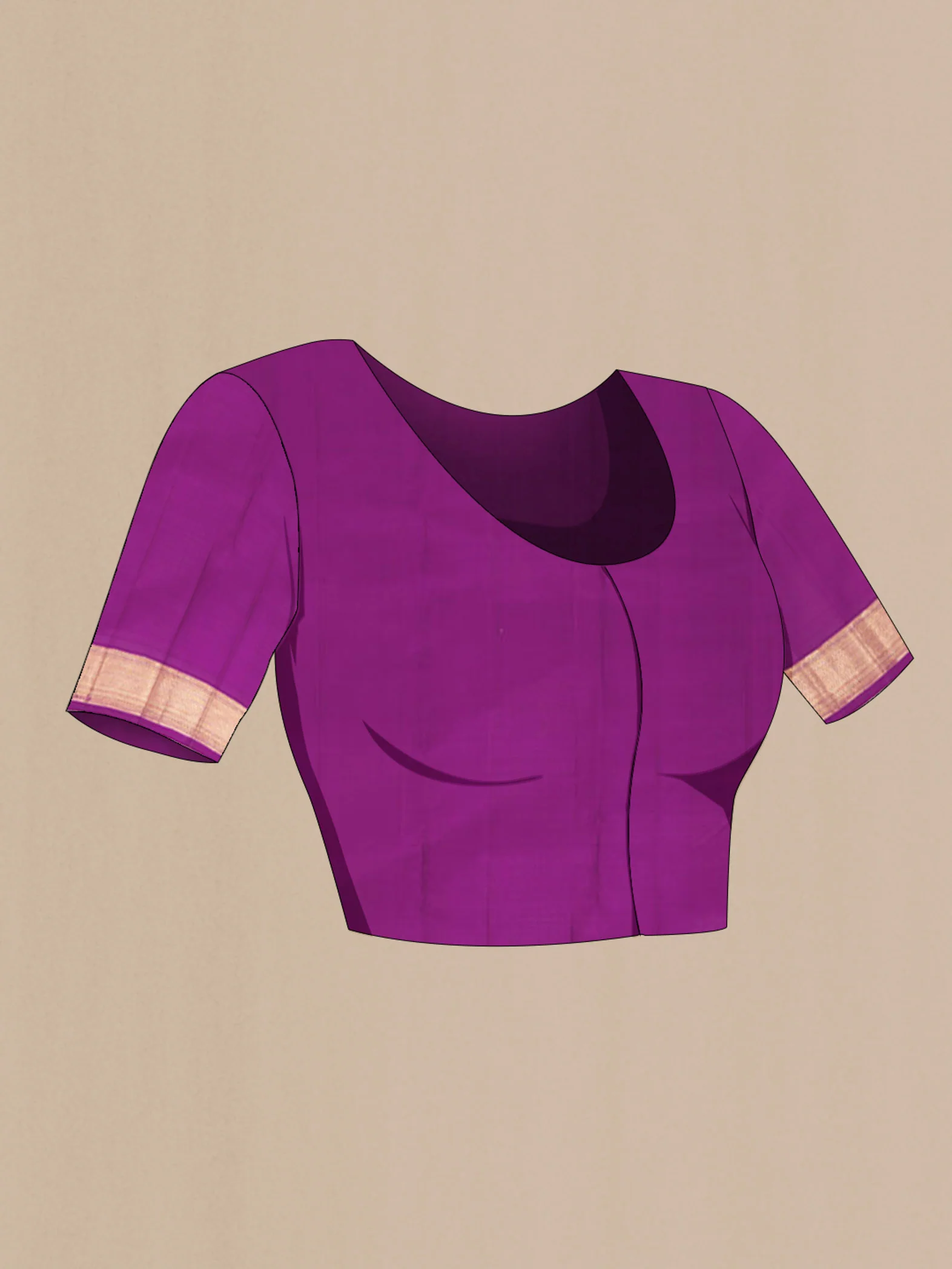 Lavender Kanjivaram Silk Saree - Image 4