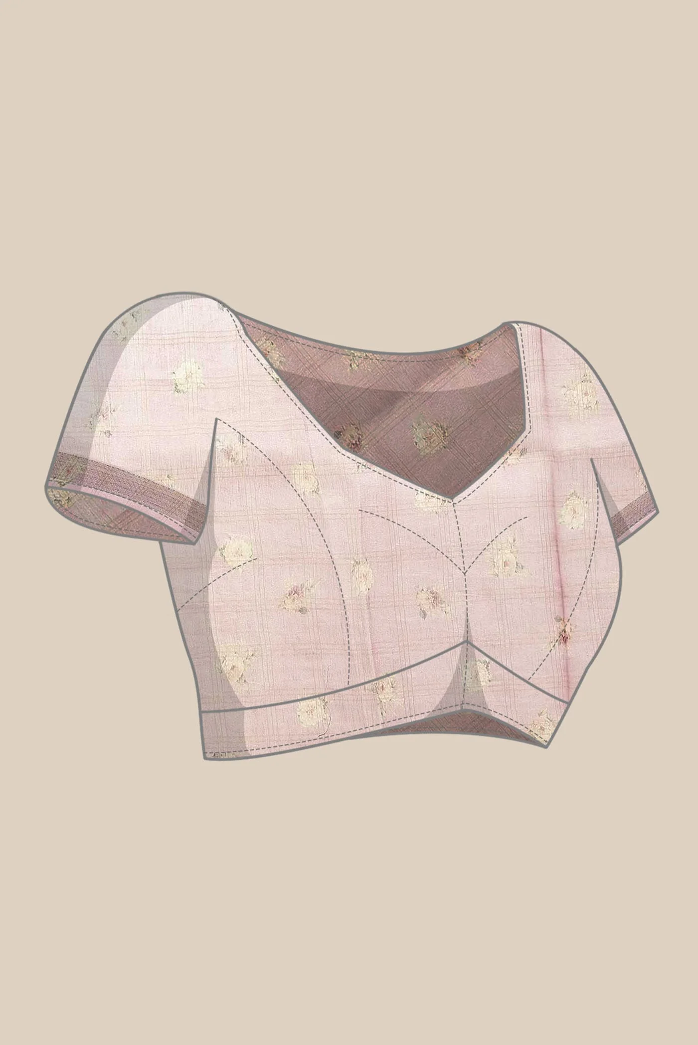 Lavender Linen Saree - Image 7