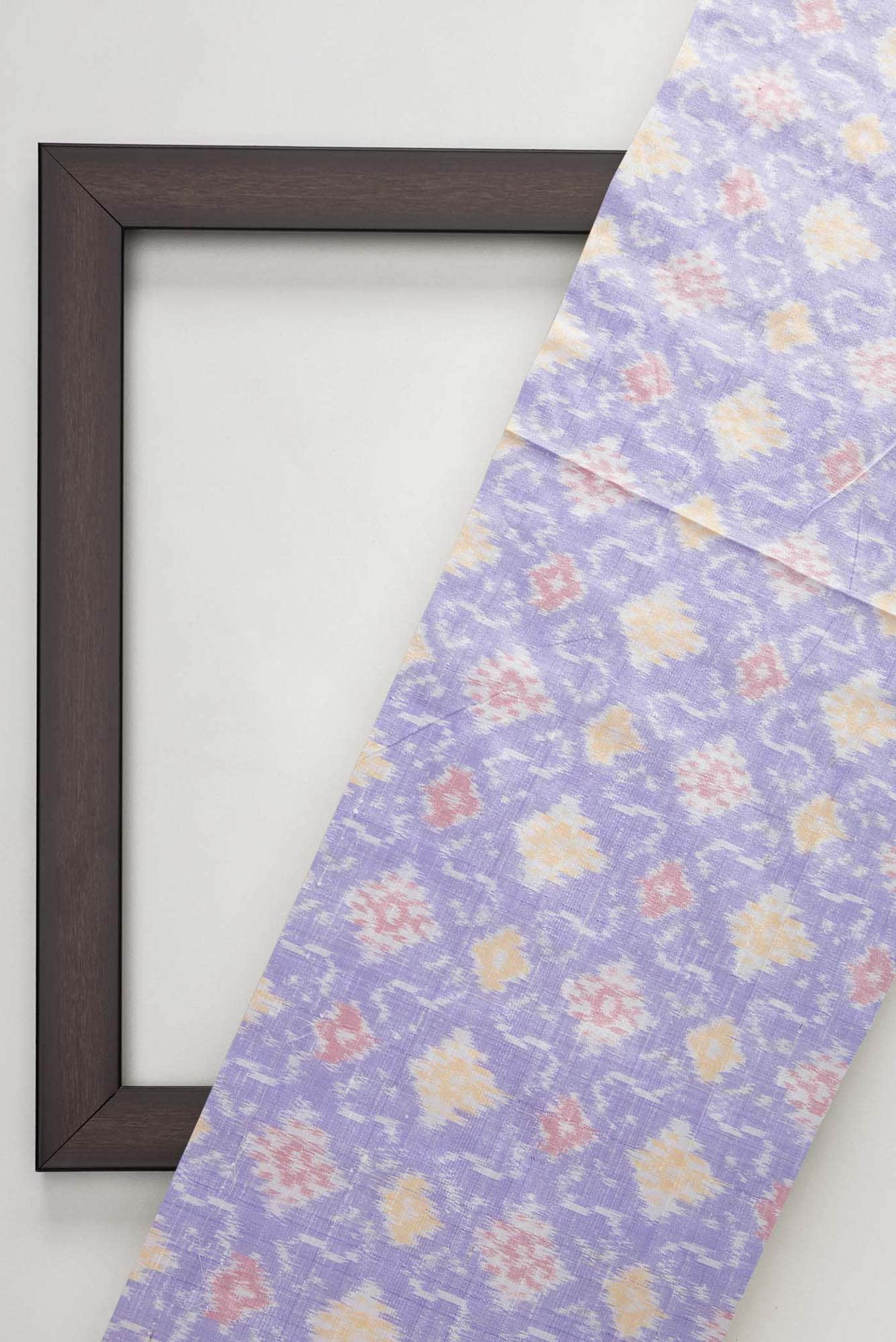 Lavender Raw Silk Dress Material - Image 4