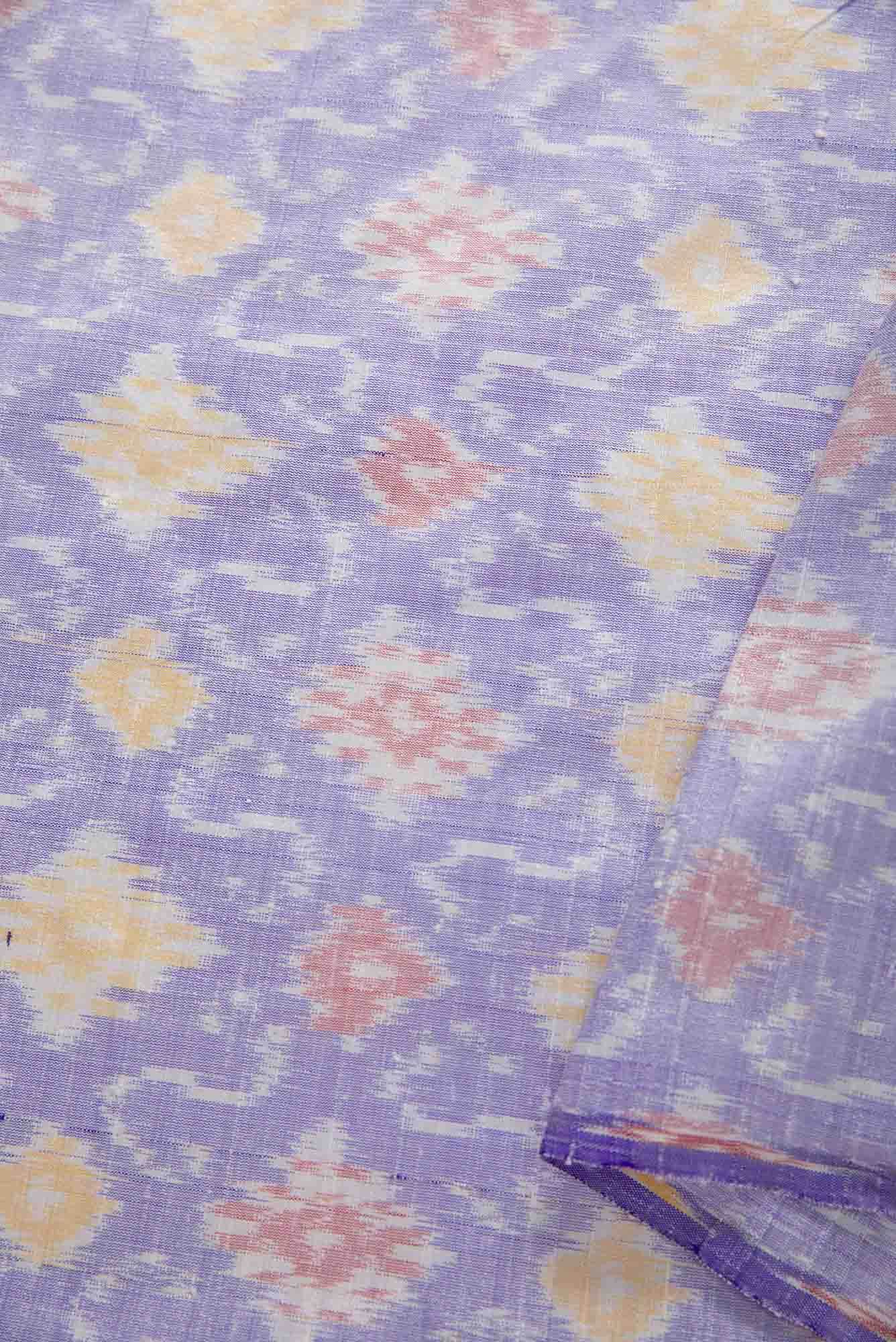 Lavender Raw Silk Dress Material - Image 6