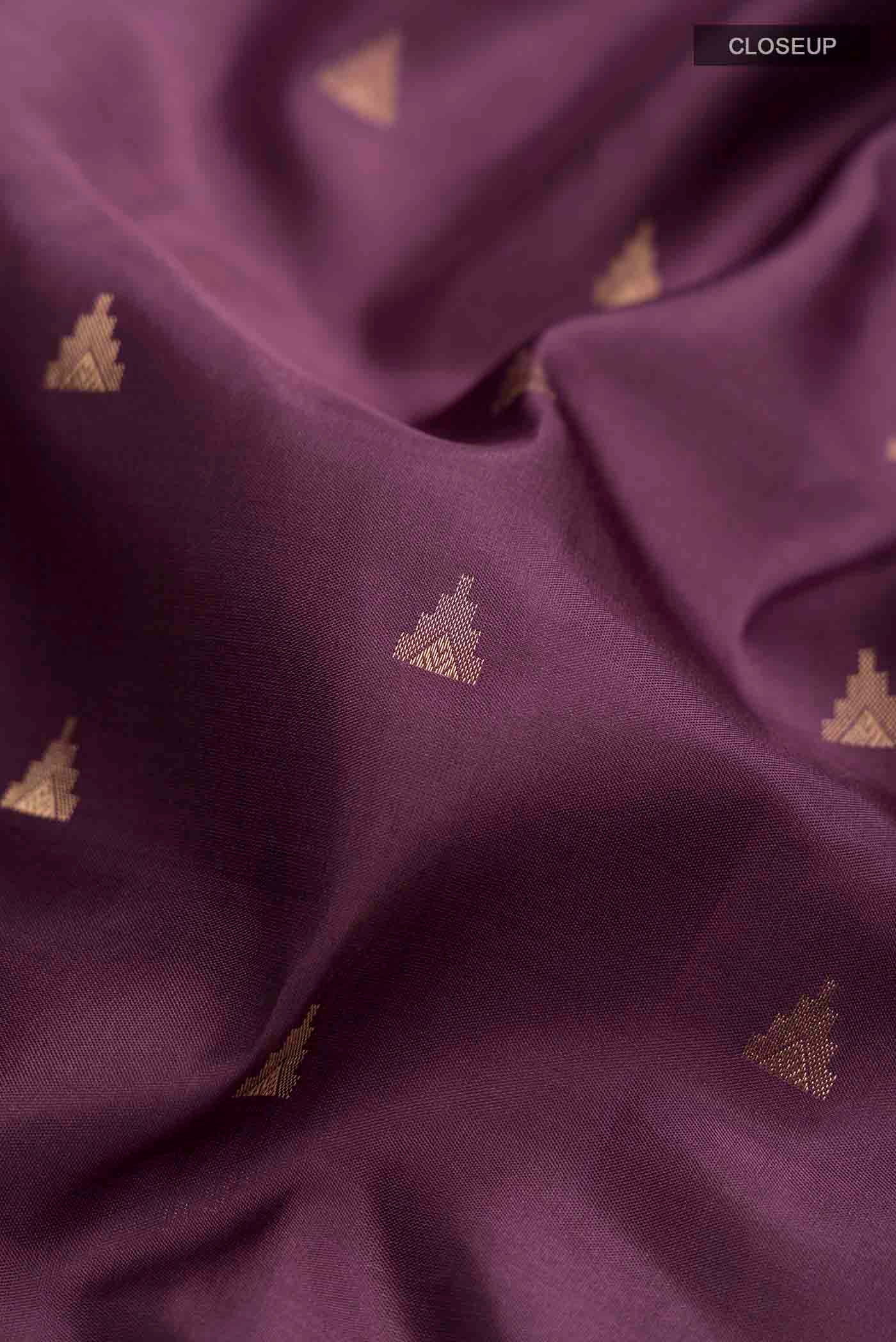 Purple Soft Silk Saree - Image 2
