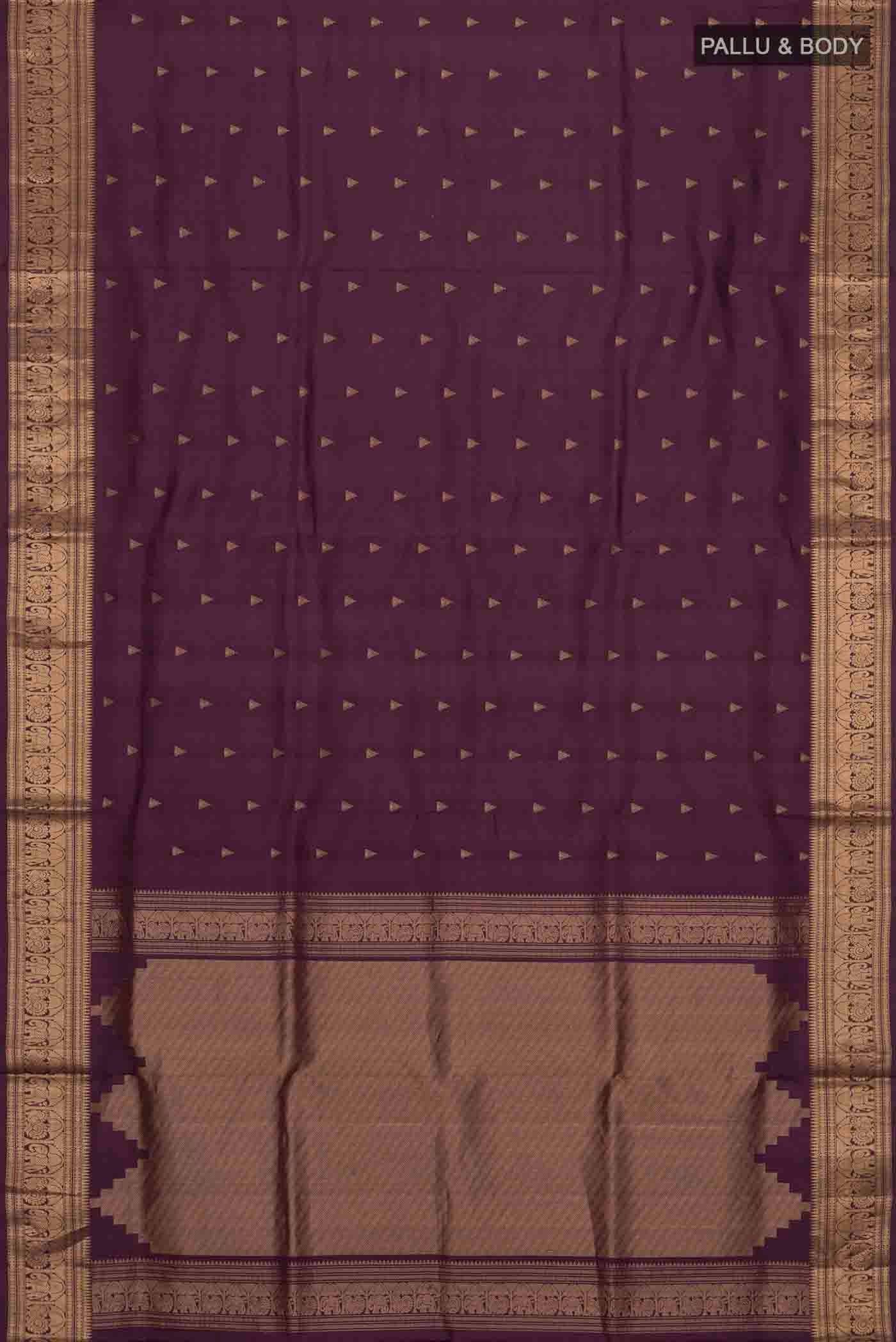 Purple Soft Silk Saree - Image 6