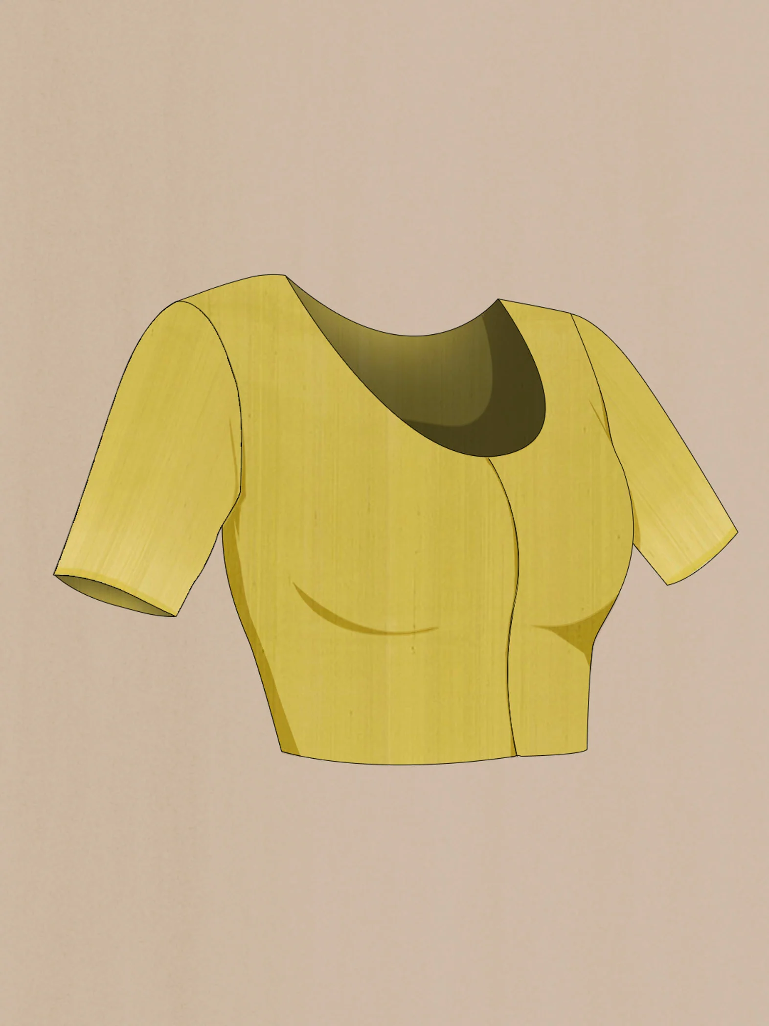 Lemon Yellow Banarasi Silk Saree - Image 4