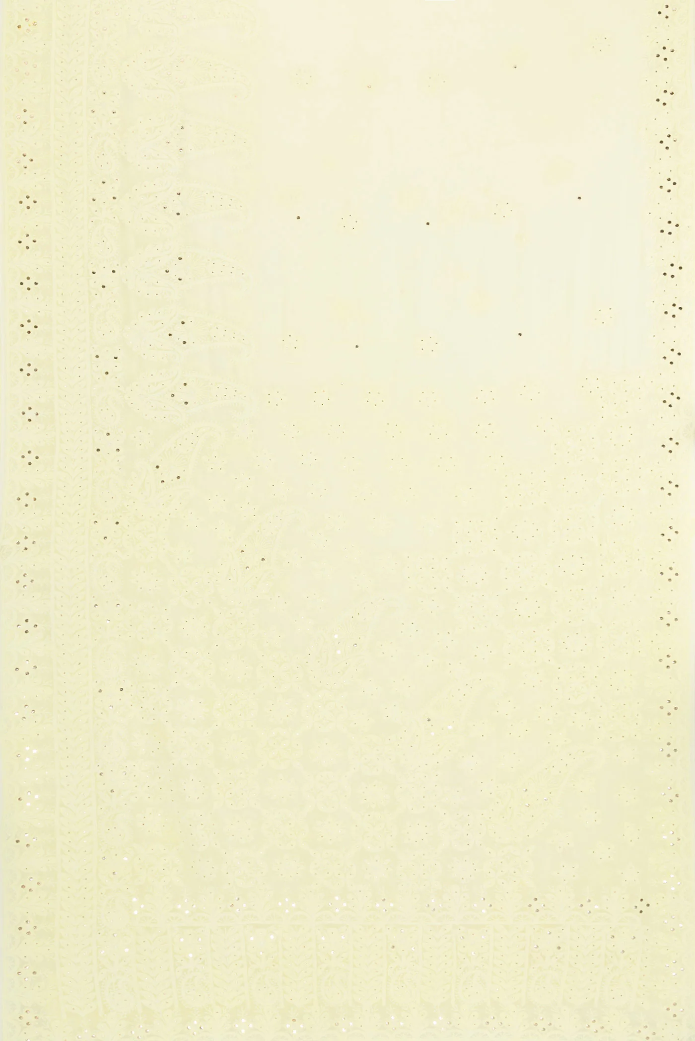 Lemon Yellow Chikankari Georgette Saree - Image 6