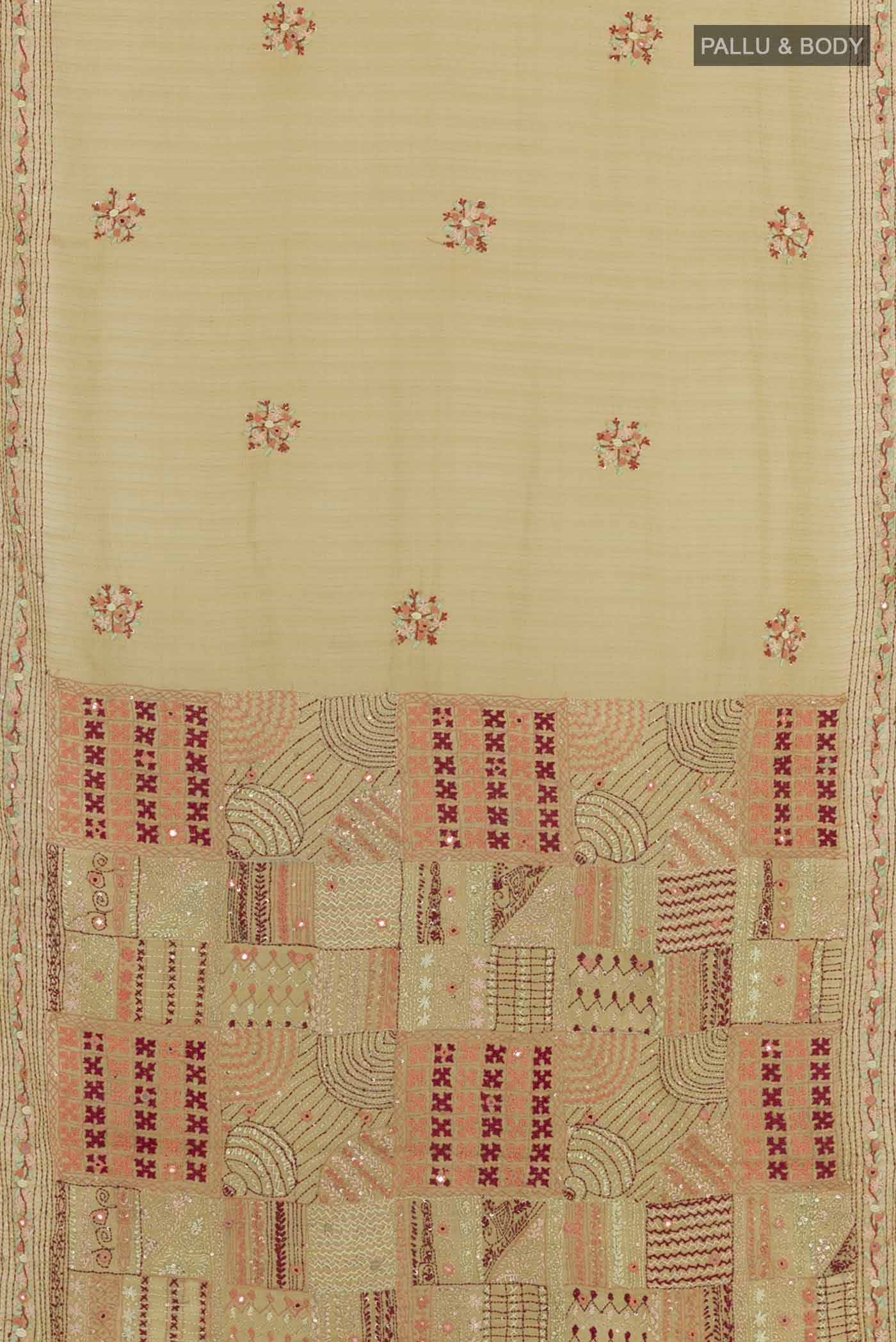 Gold Mysore Georgette Saree - Image 3