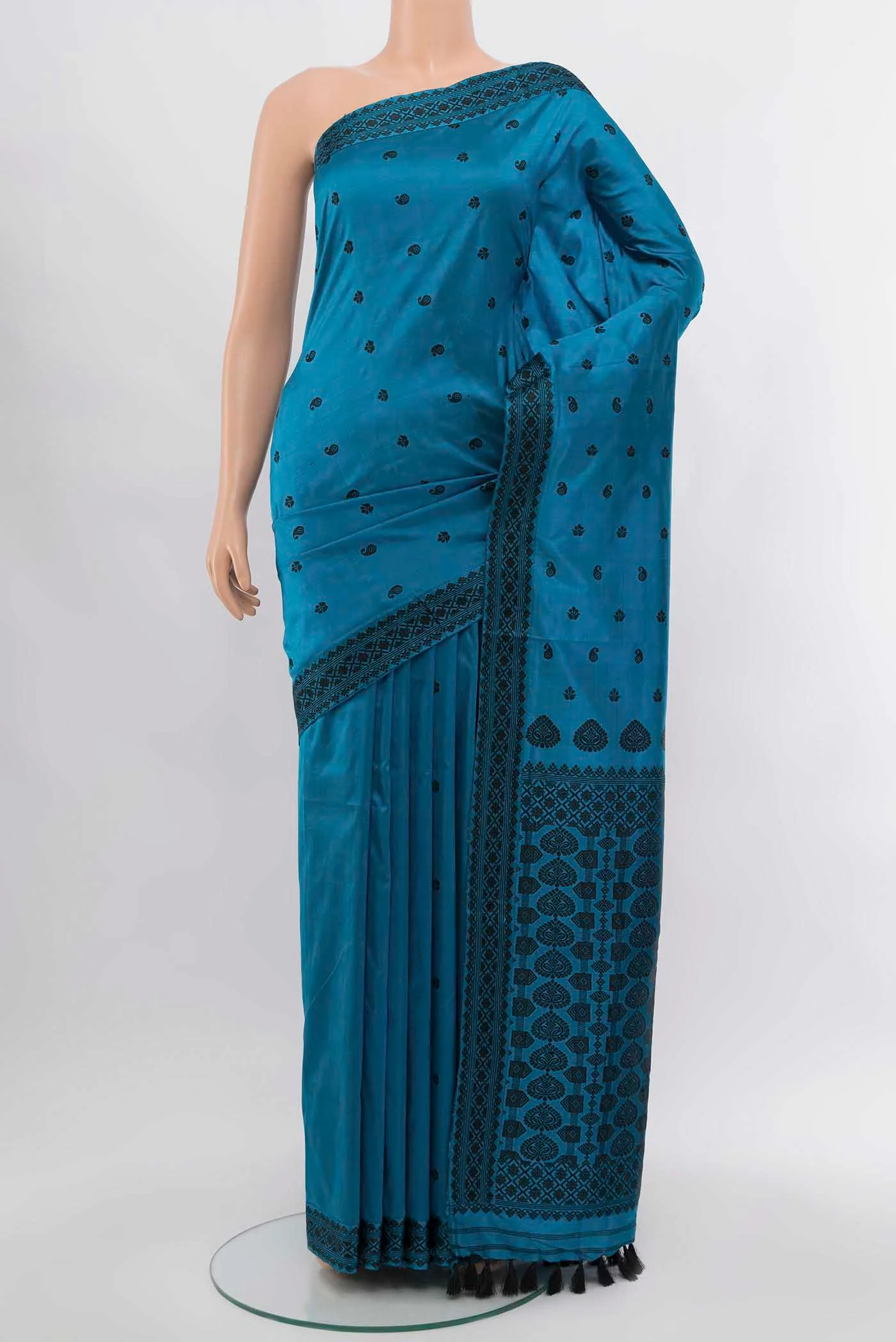 Blue Assam Silk Saree