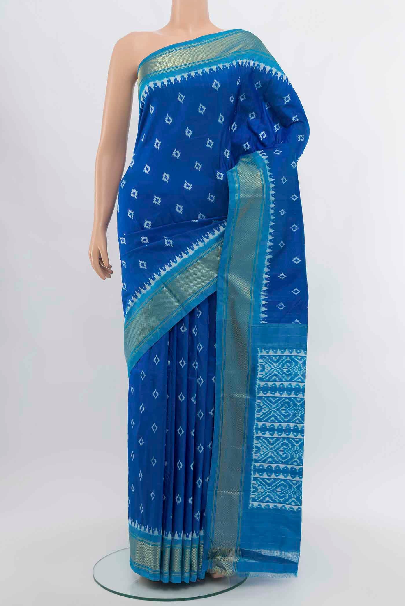 Light Blue Pochampally Nine Yards Saree