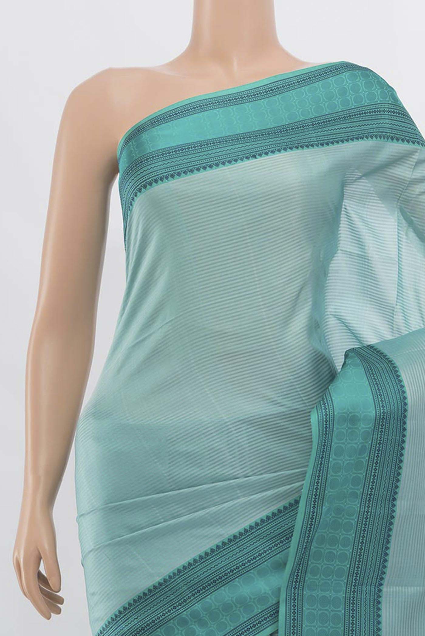 Light Blue Soft Silk Saree - Image 2