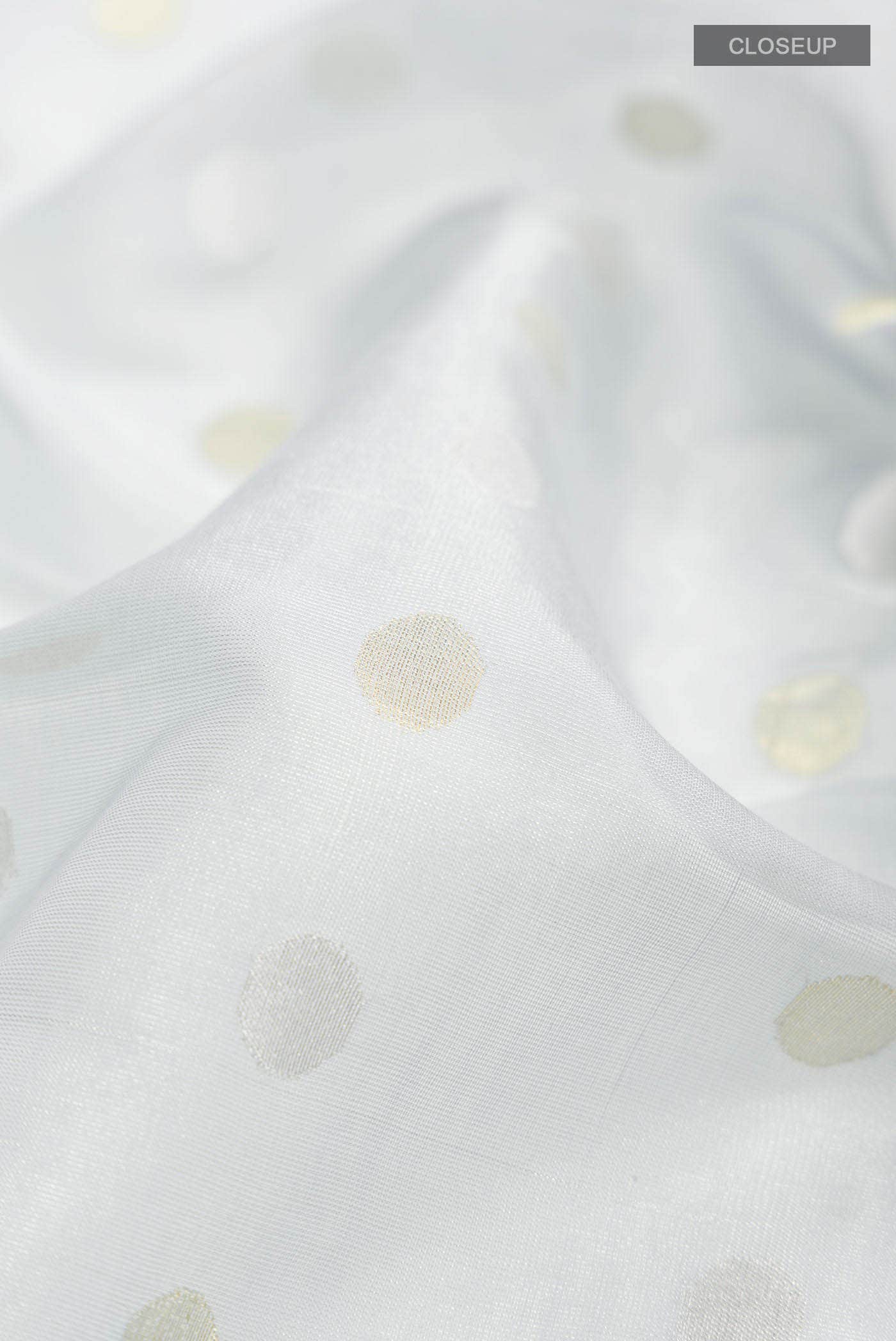 Light Blue Tussar Silk Saree - Image 3