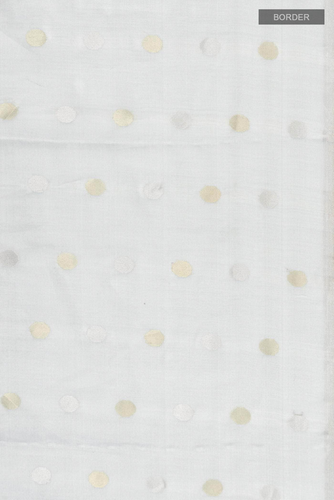 Light Blue Tussar Silk Saree - Image 5