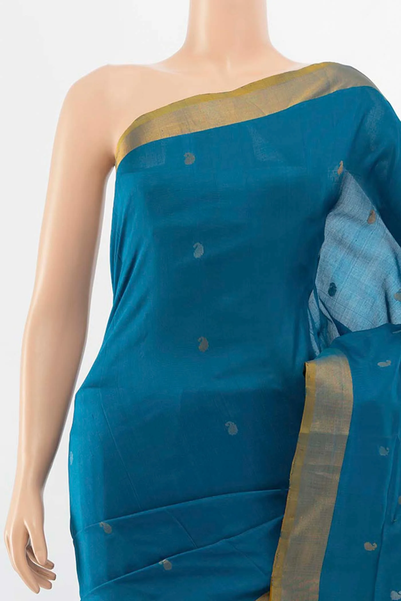 Light Blue Uppada Silk Saree - Image 2