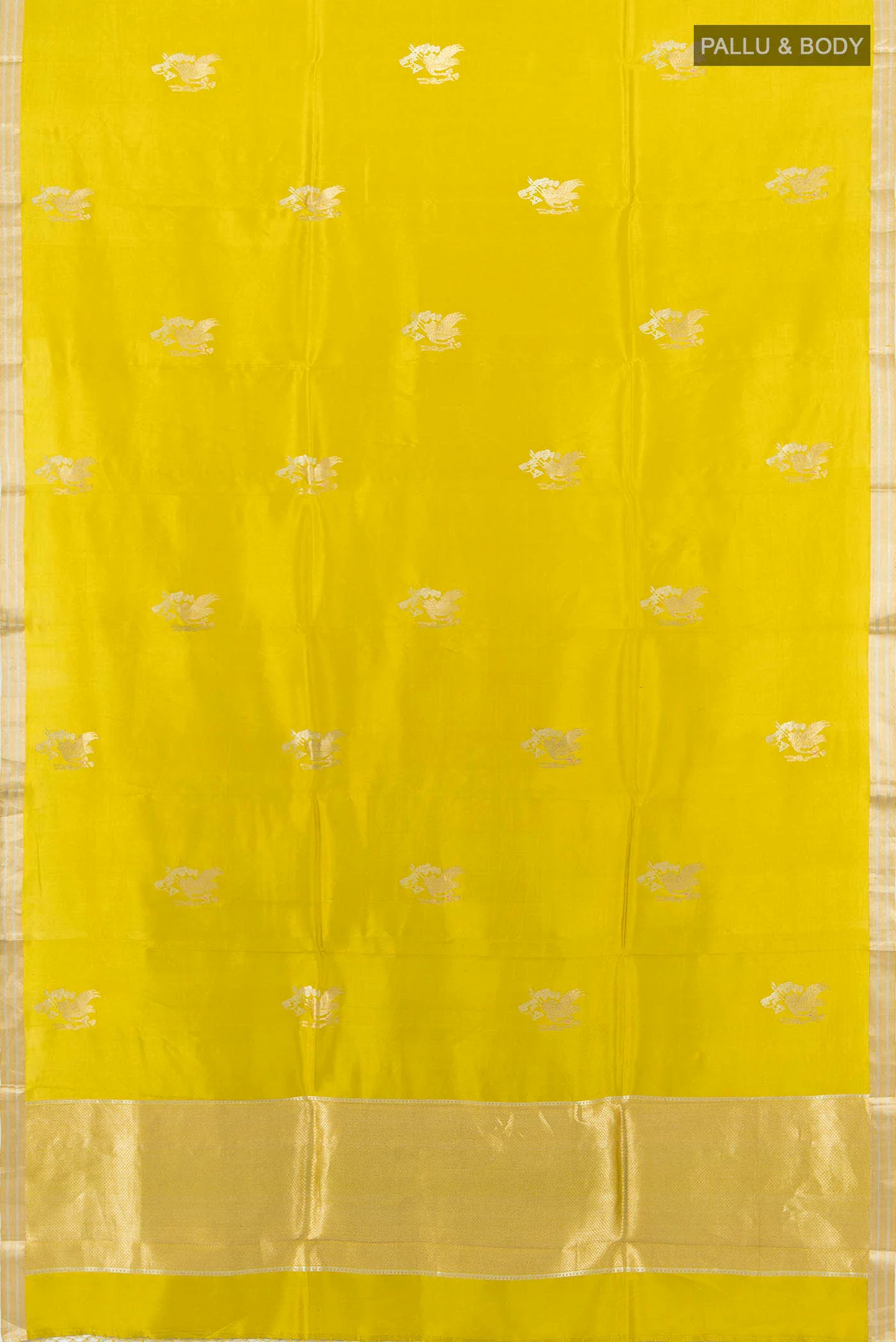 Mustard Banarasi Silk Saree - Image 5