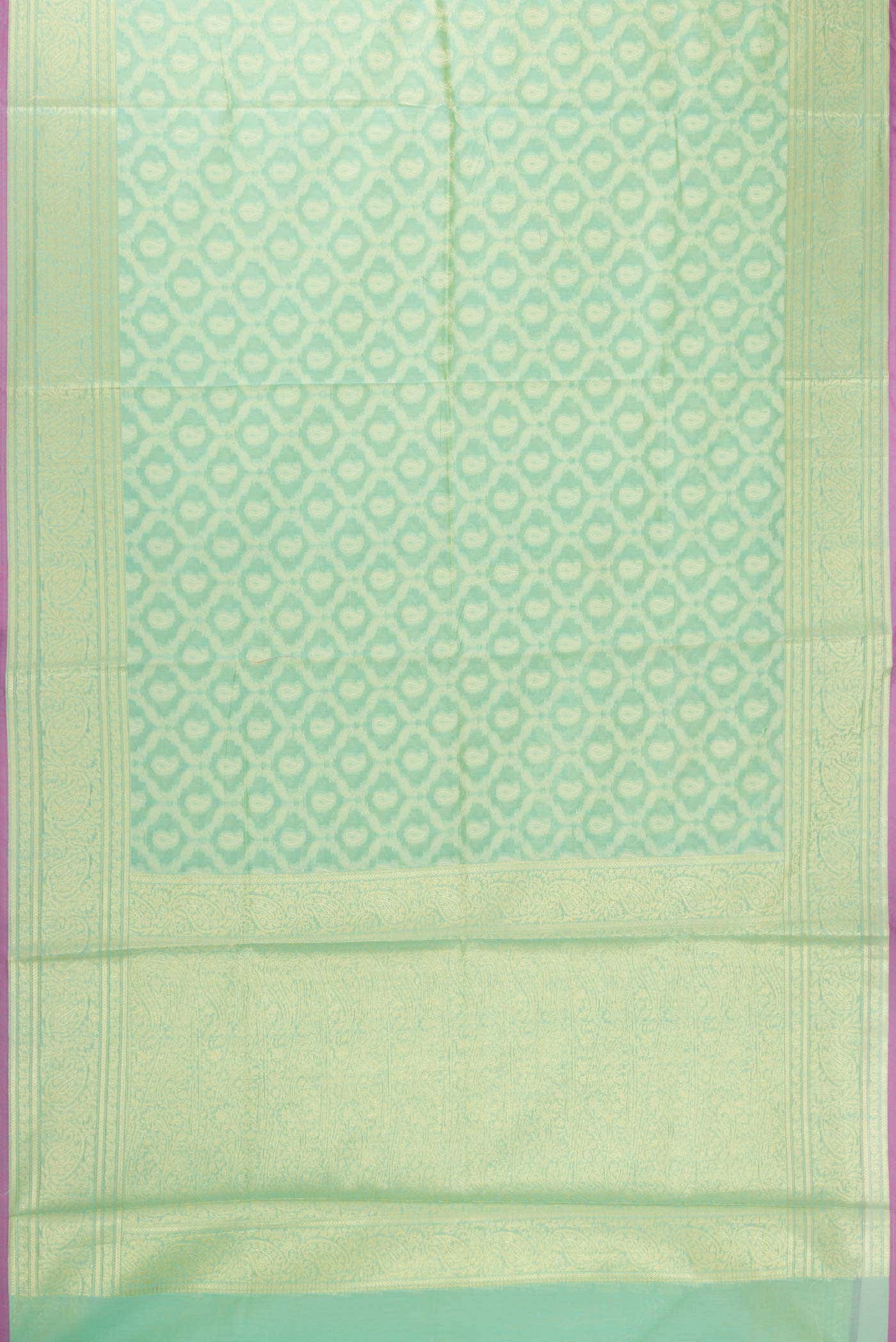Light Green Chanderi Silk Saree - Image 2