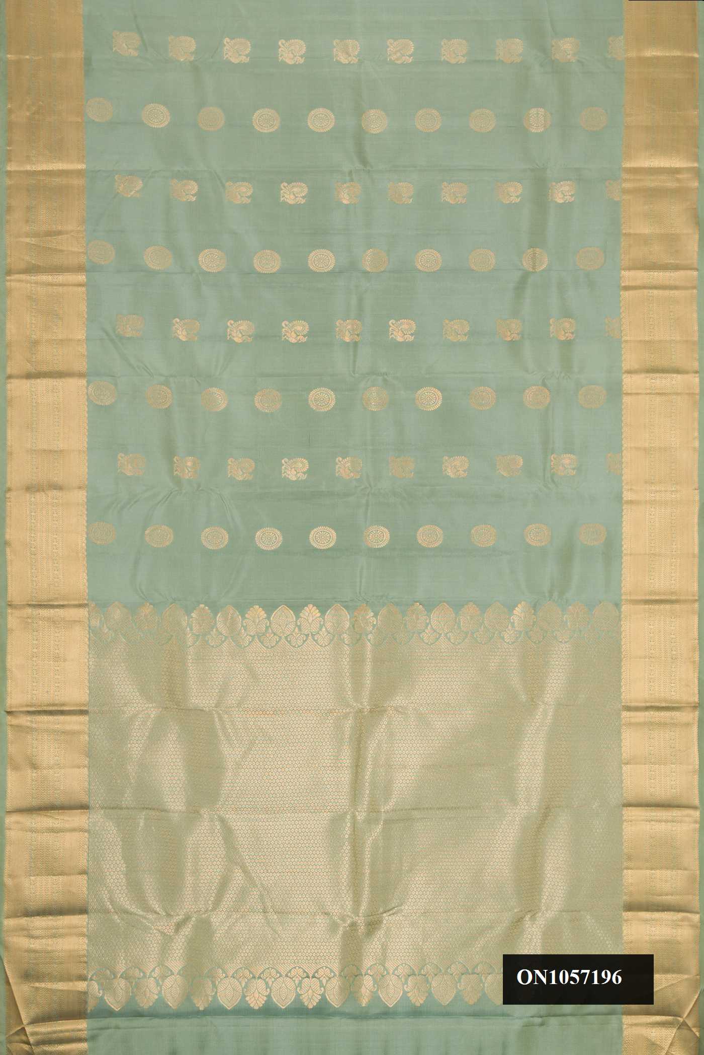 Light Green Dual Tone Kanchipuram Silk Saree
