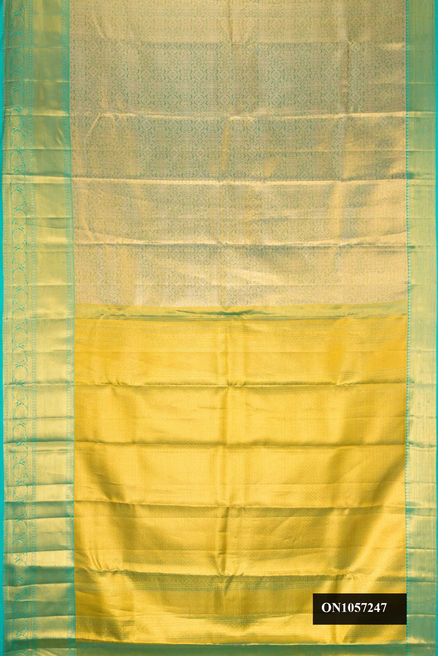 Light Green Dual Tone Kanchipuram Tissue Silk Saree