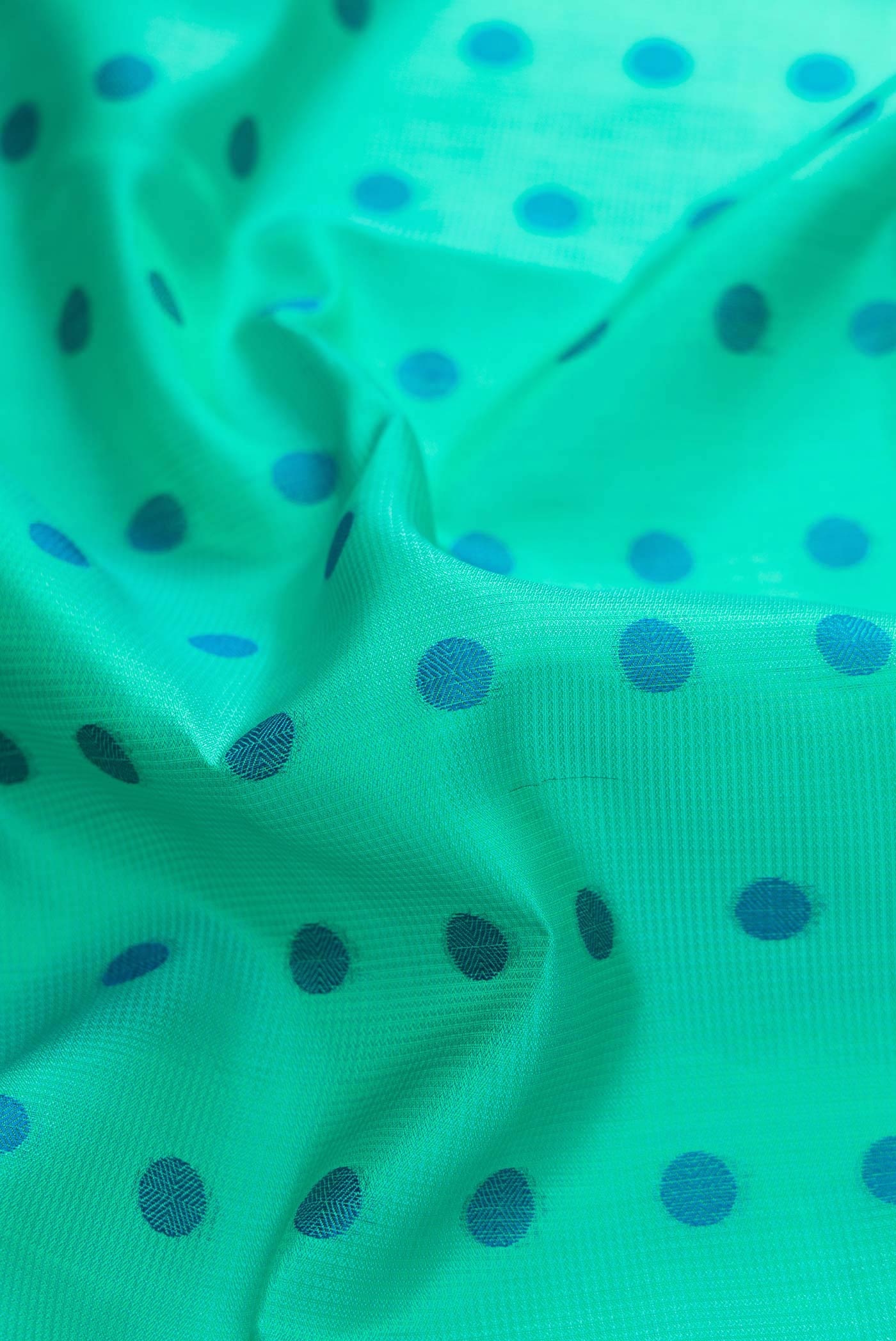 Light Green Dual Tone Soft Silk Saree - Image 2