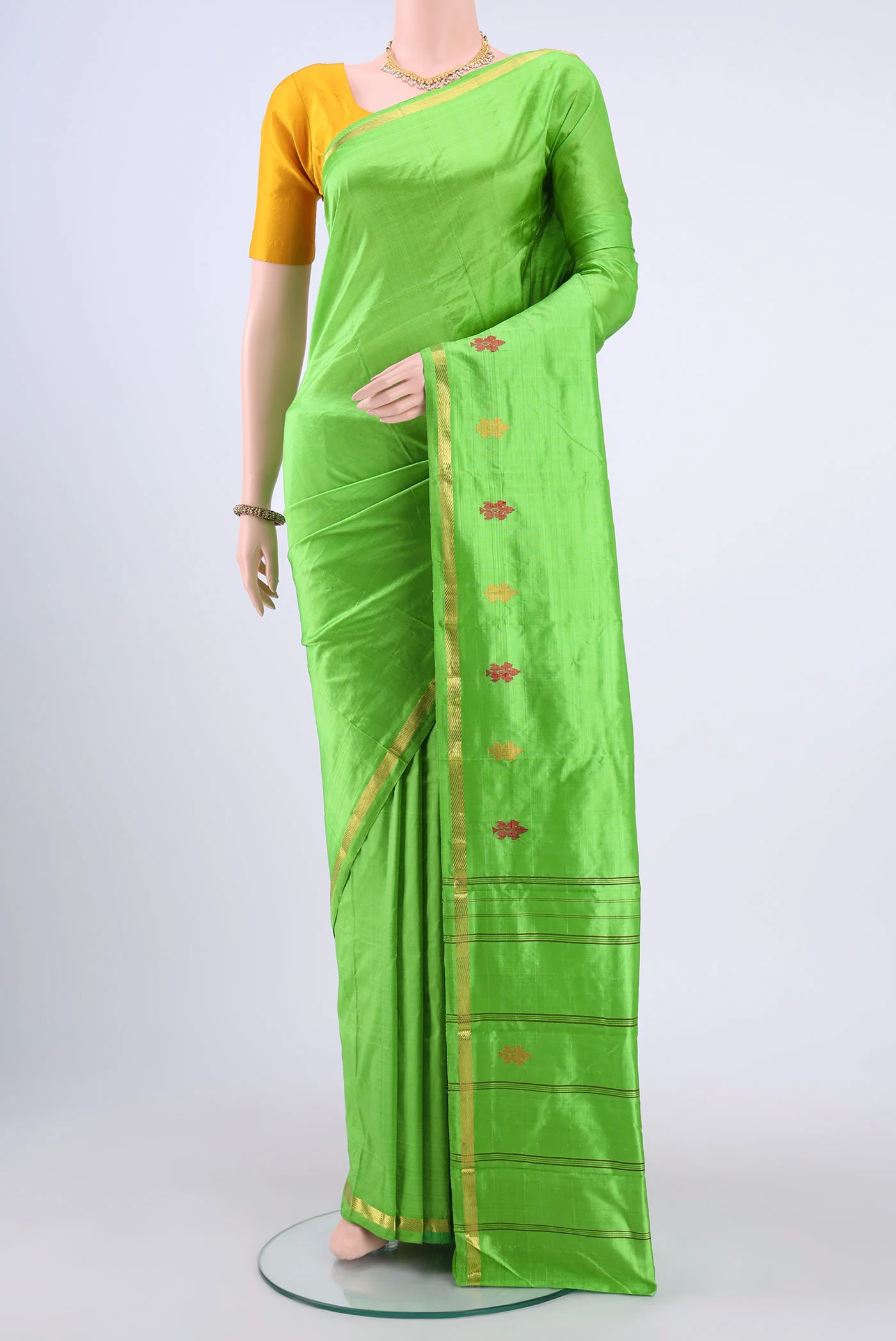 Light Green Kanchipuram Silk Saree