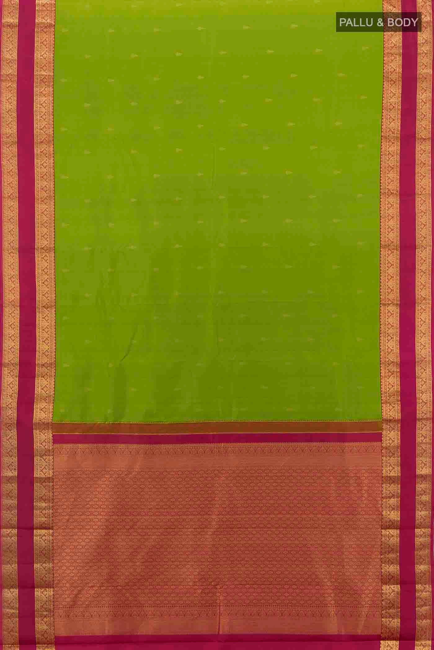 Green Kanchipuram Silk Saree - Image 5