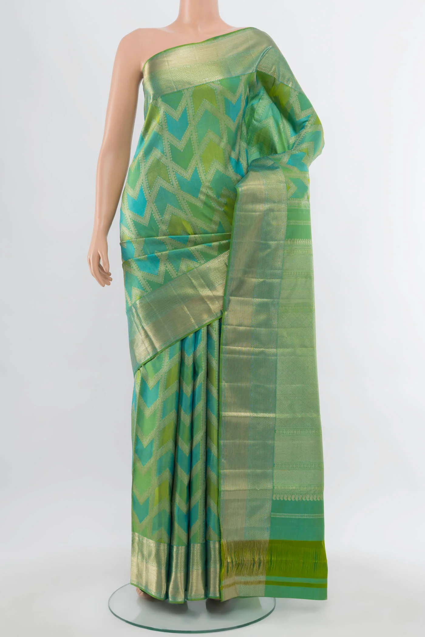 Multi Color Kanjivaram Silk Saree