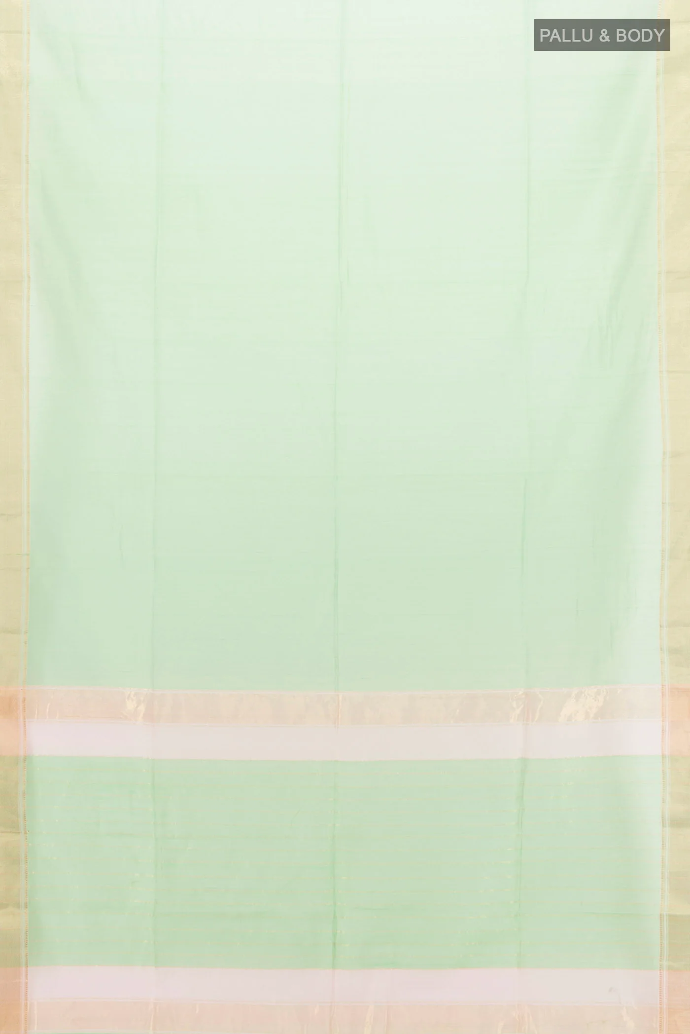 Light Green Maheshwari Silk Cotton Saree - Image 5