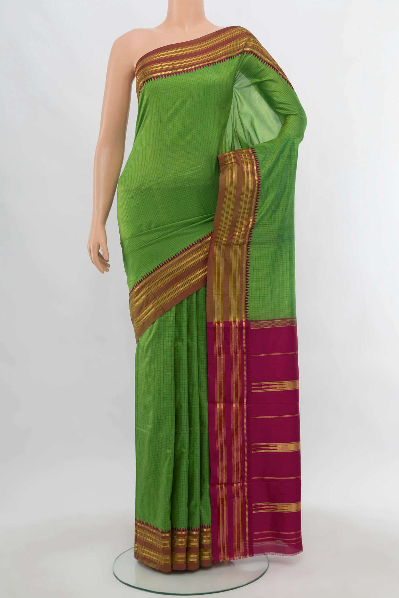 Green Narayanpet Silk Saree