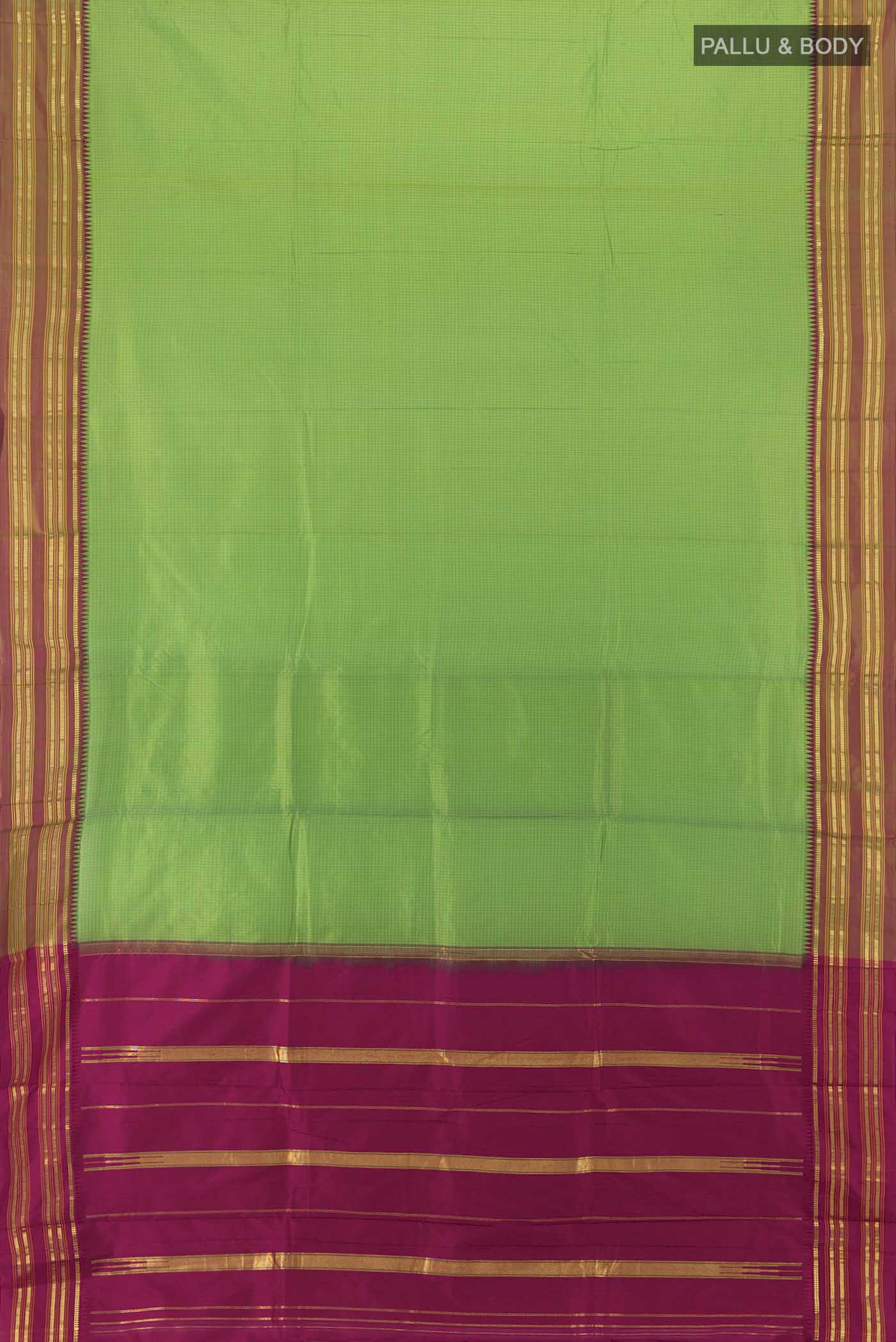 Green Narayanpet Silk Saree - Image 5