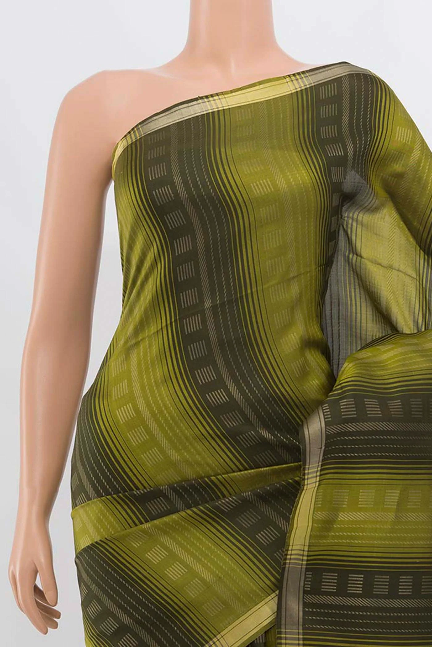 Mehandi Green Soft Silk Saree - Image 2