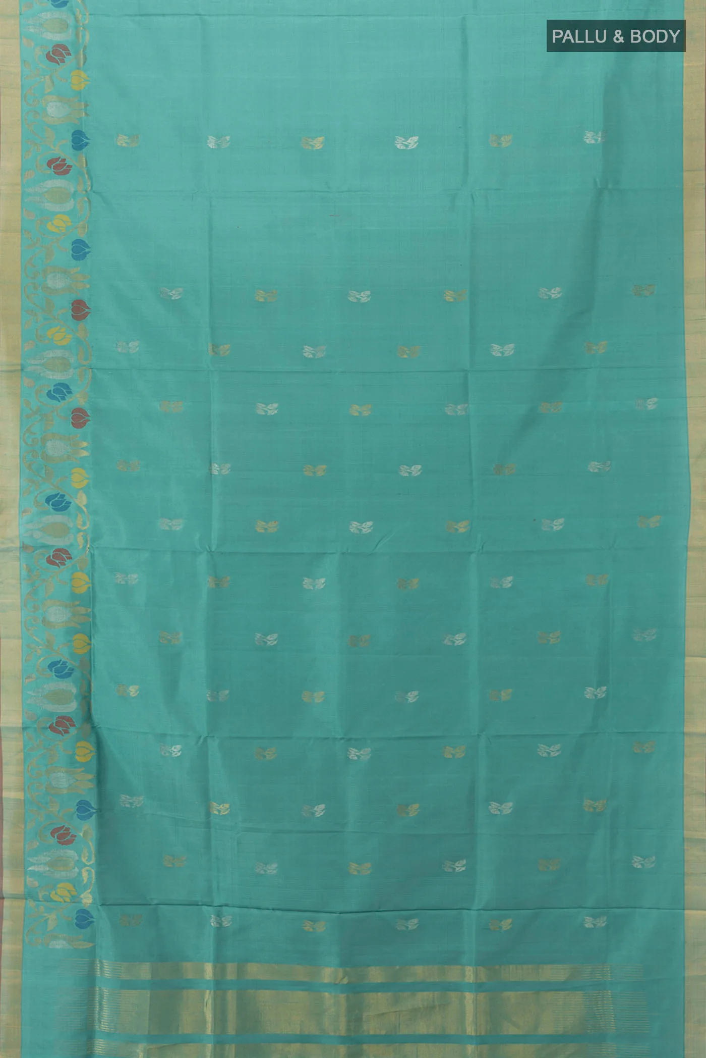 Light Green Uppada Silk Saree - Image 5