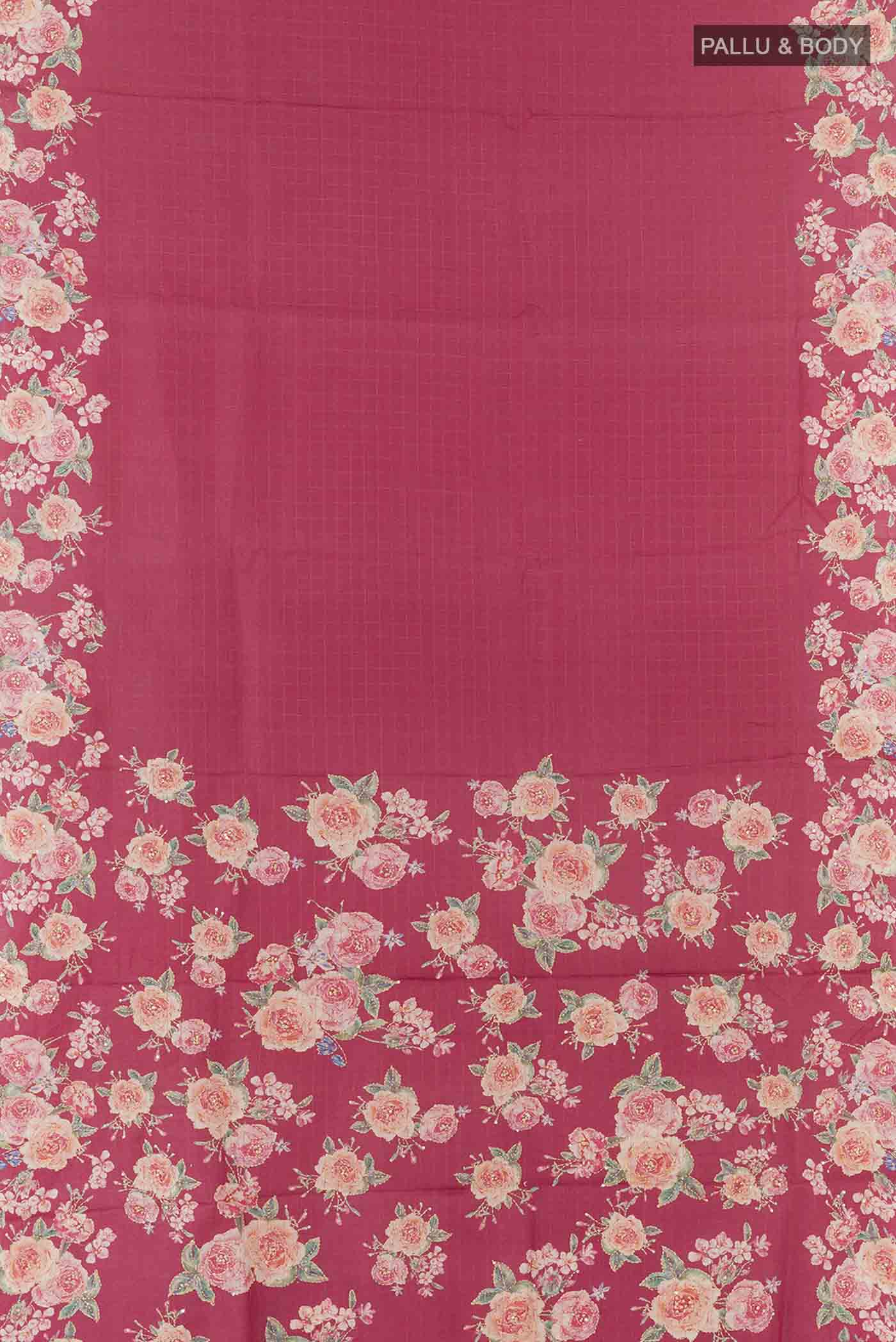 Maroon Bhagalpuri Tussar Silk Saree - Image 5