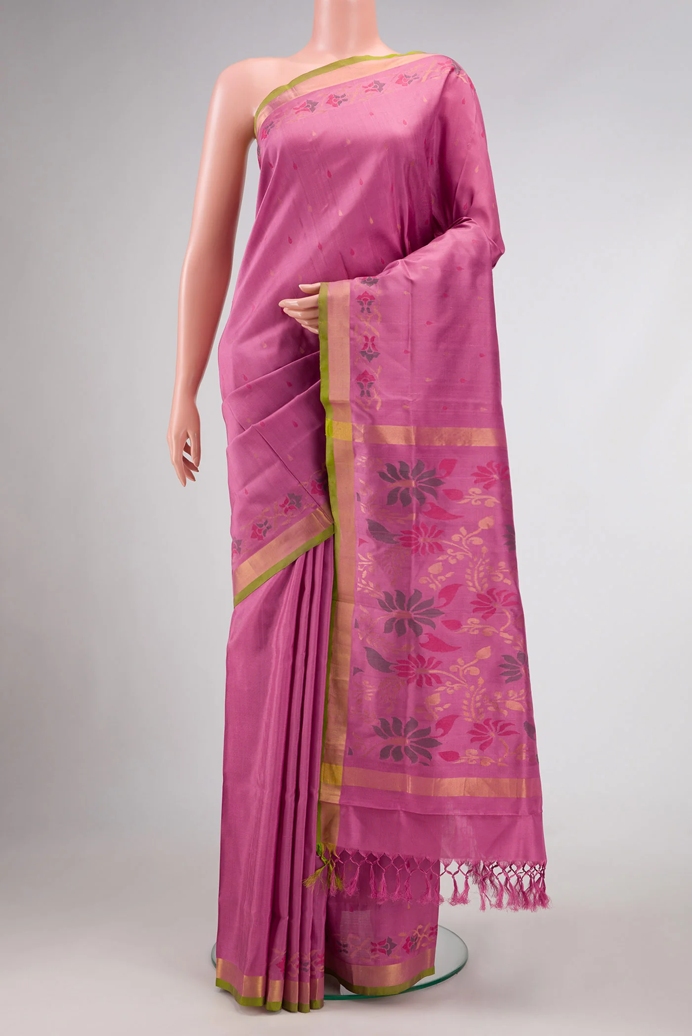 Pink Uppada Silk Saree - Image 2
