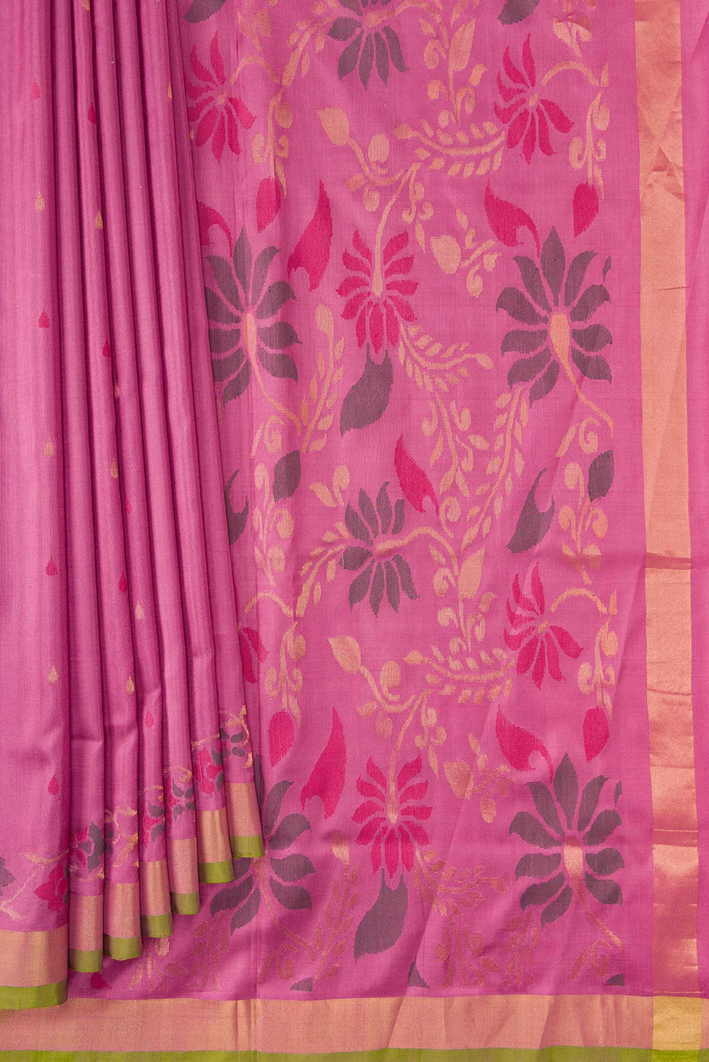 Pink Uppada Silk Saree - Image 5