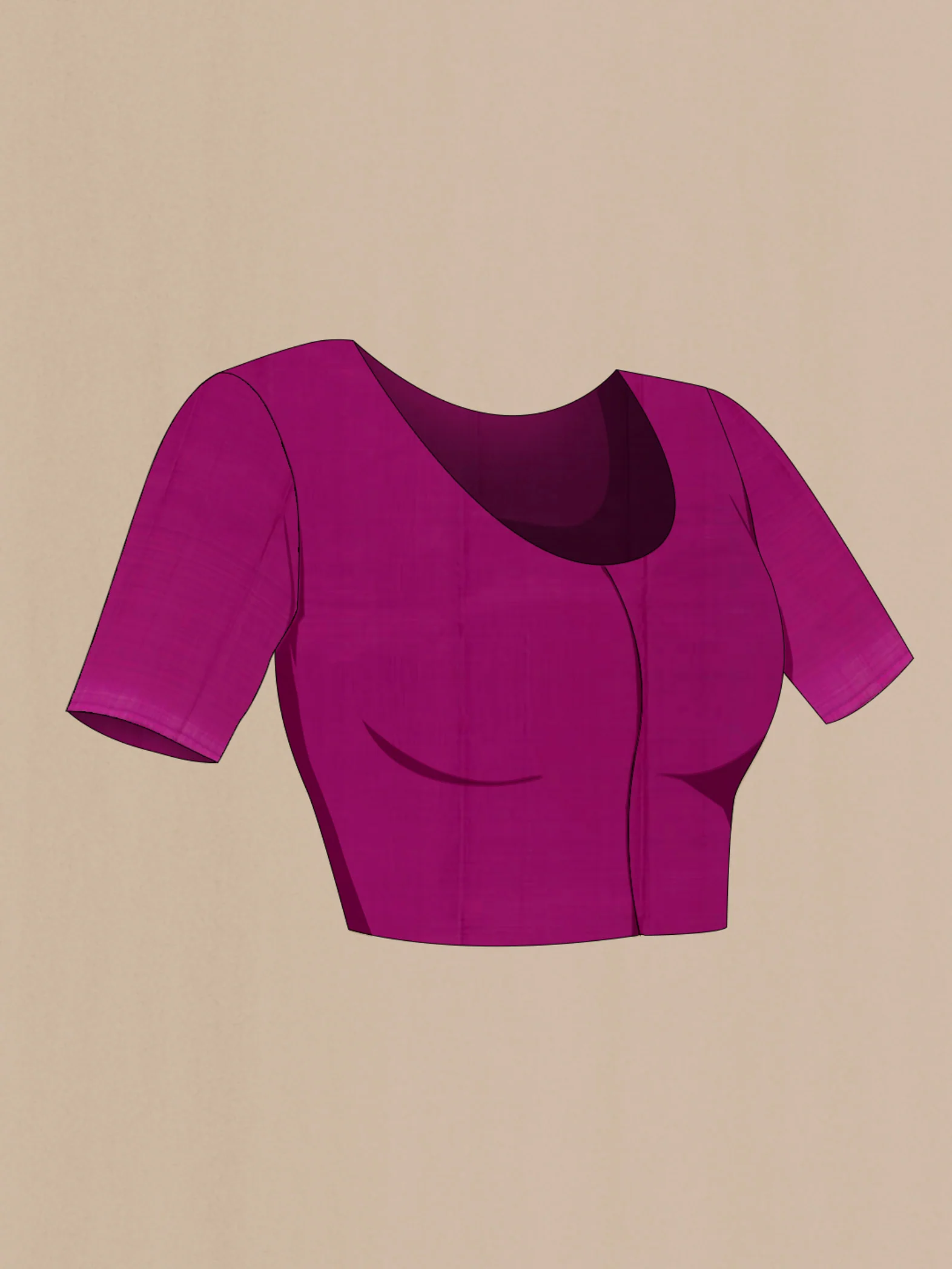 Magenta Kanchipuram Silk Saree - Image 2