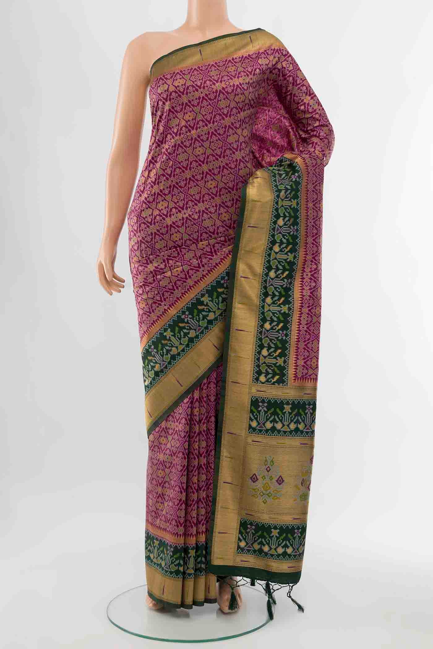 Magenta Art Silk Saree
